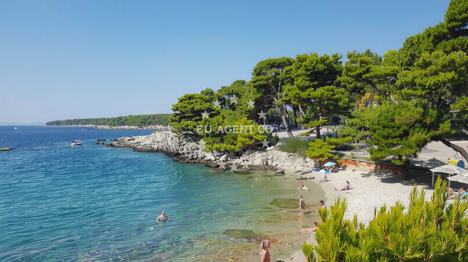 Suha Punta Beach near the buoy field in Rab, Croatia