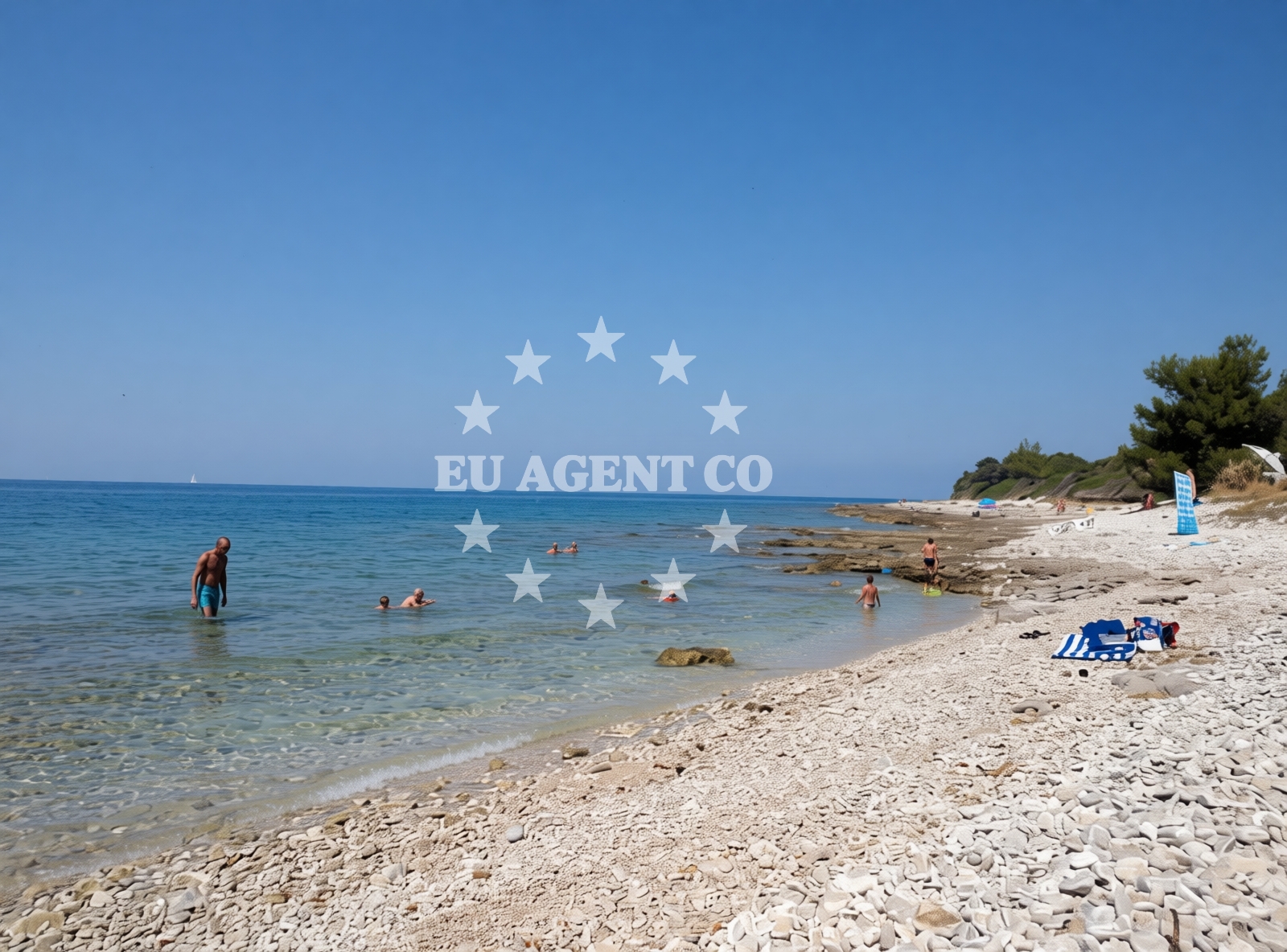 Overview of Rovinj Jetty with nearby buoy field and anchorage areas