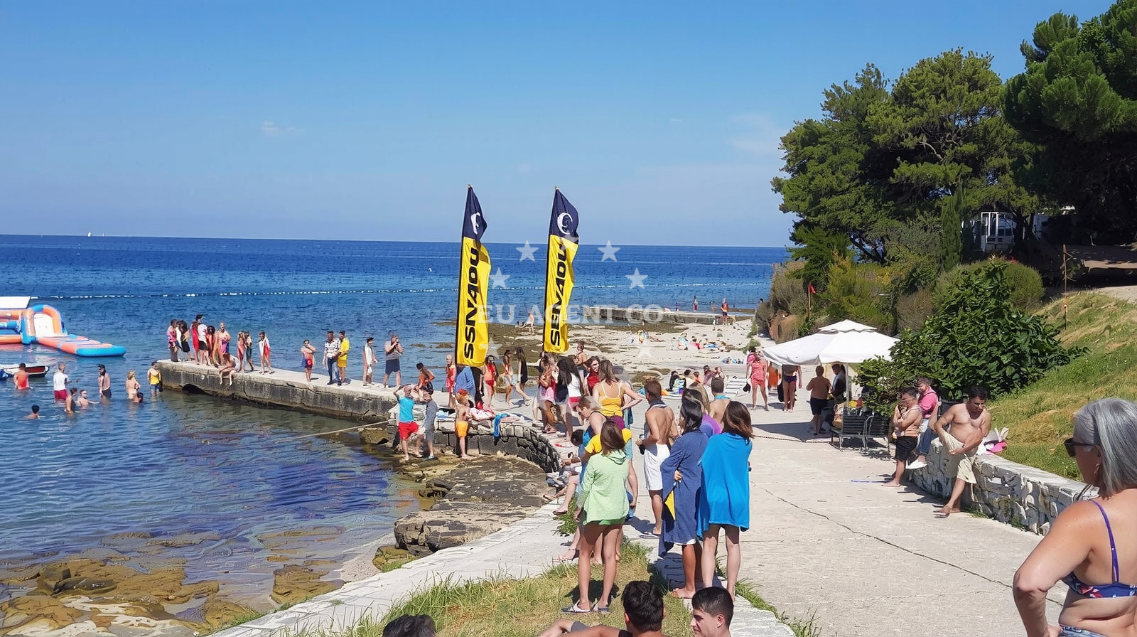 Buoy field in Savudrija, Croatia with Adriatic Sea views