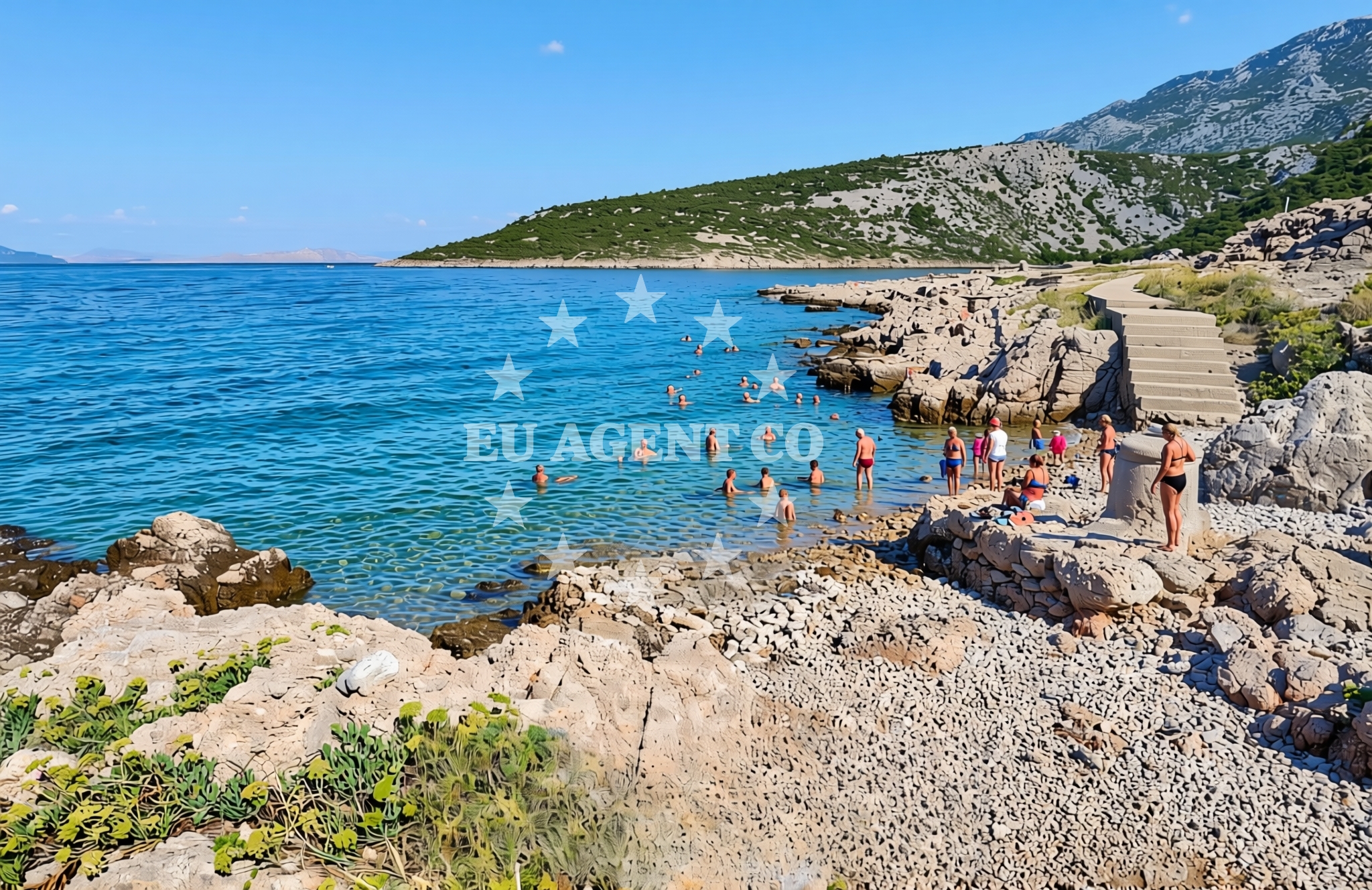 Nearby Žičara Beach from Quay Mala Stinica