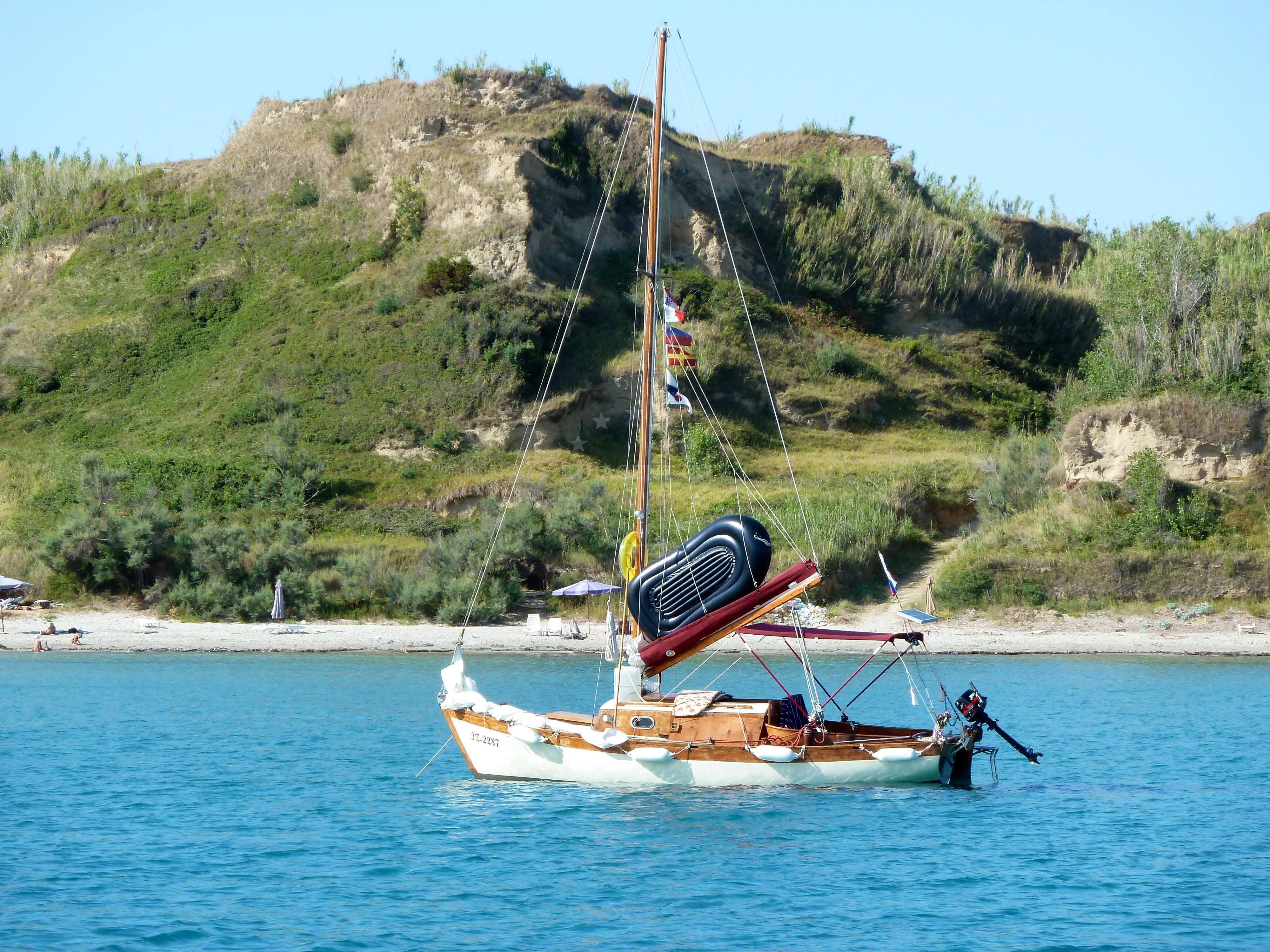 Coastal view near Buoy field mooring location in susak, Croatia