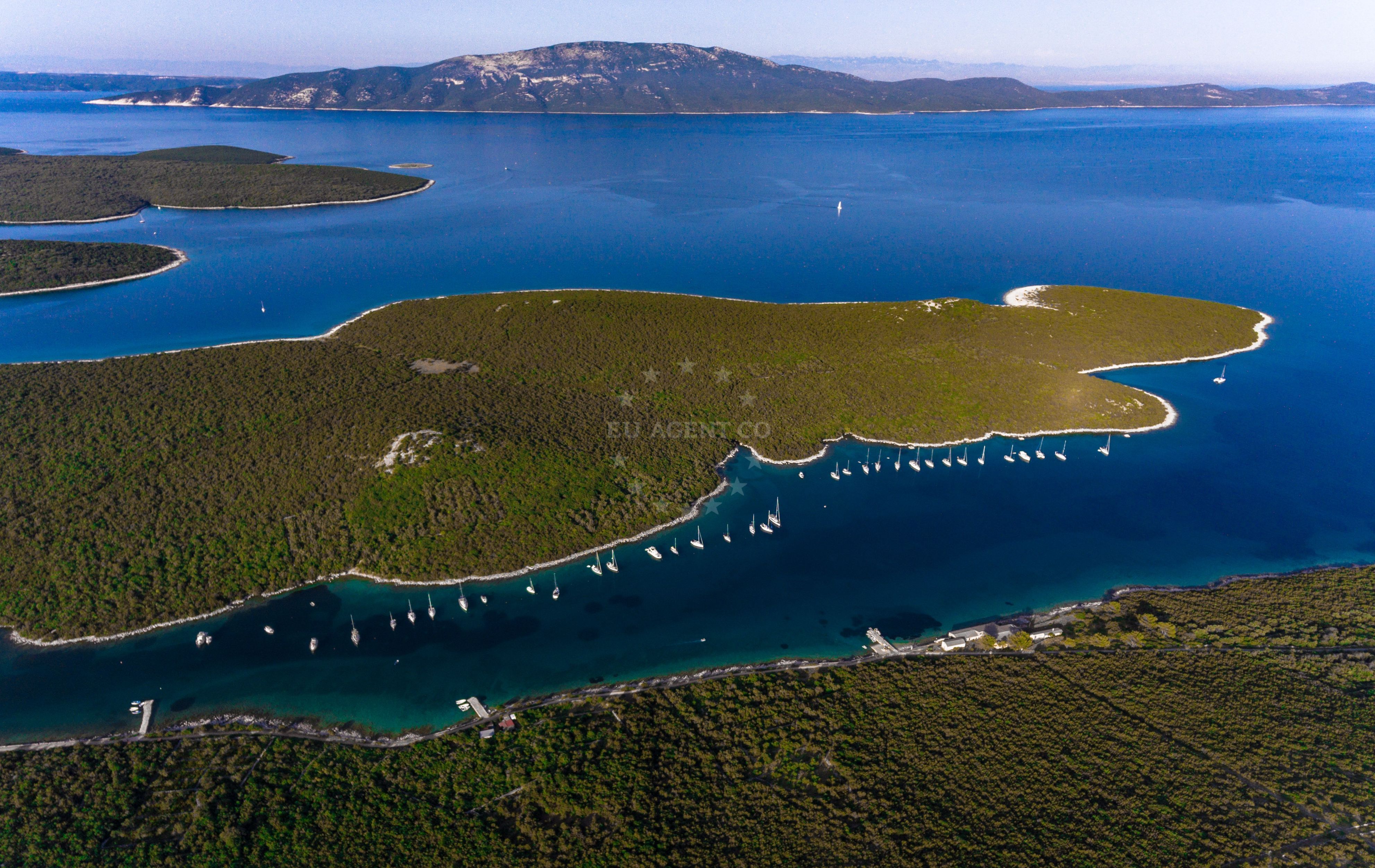 Buoy field at Anchorage Maracol, Unije, Croatia