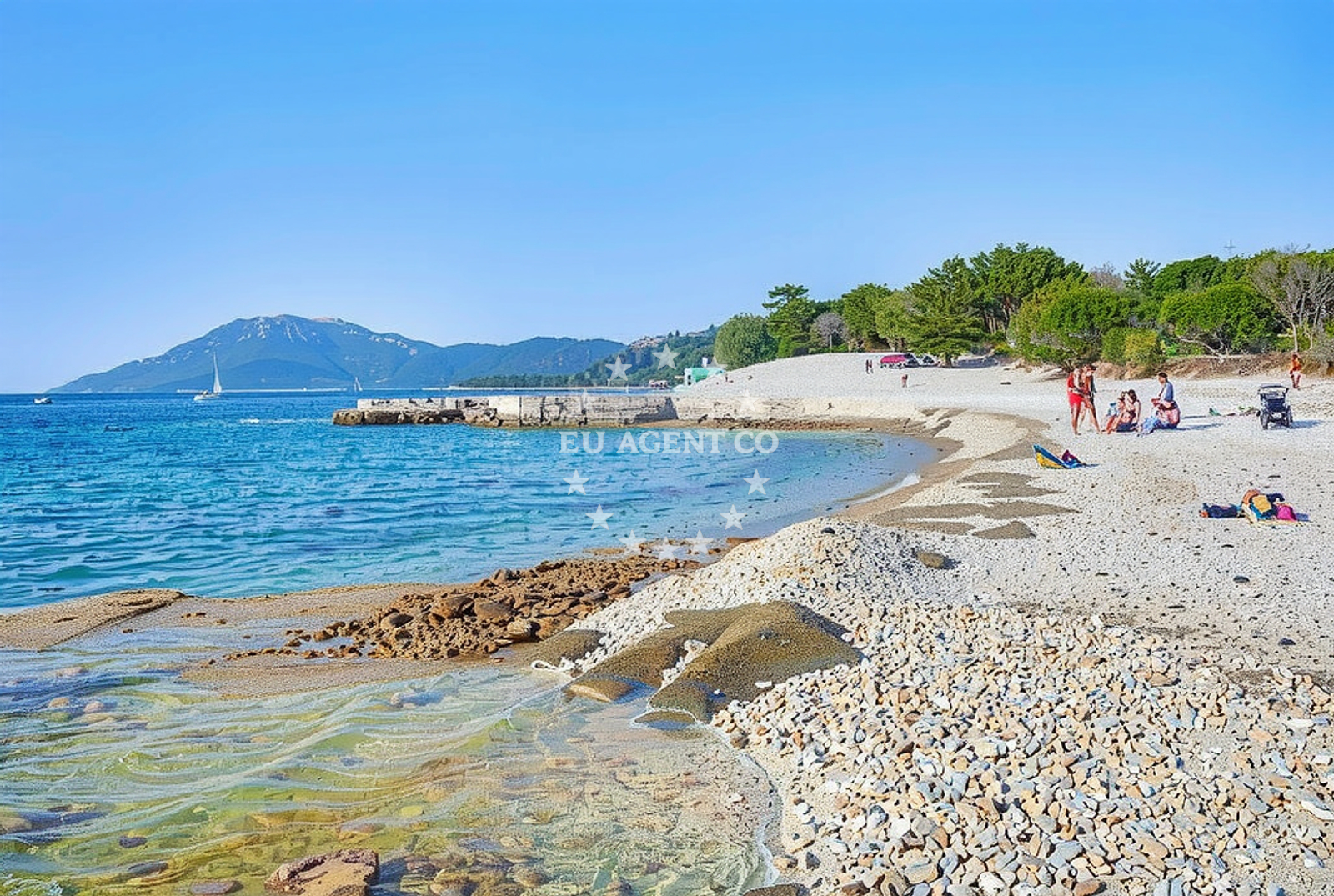 Quay in Vele Srakane, Croatia