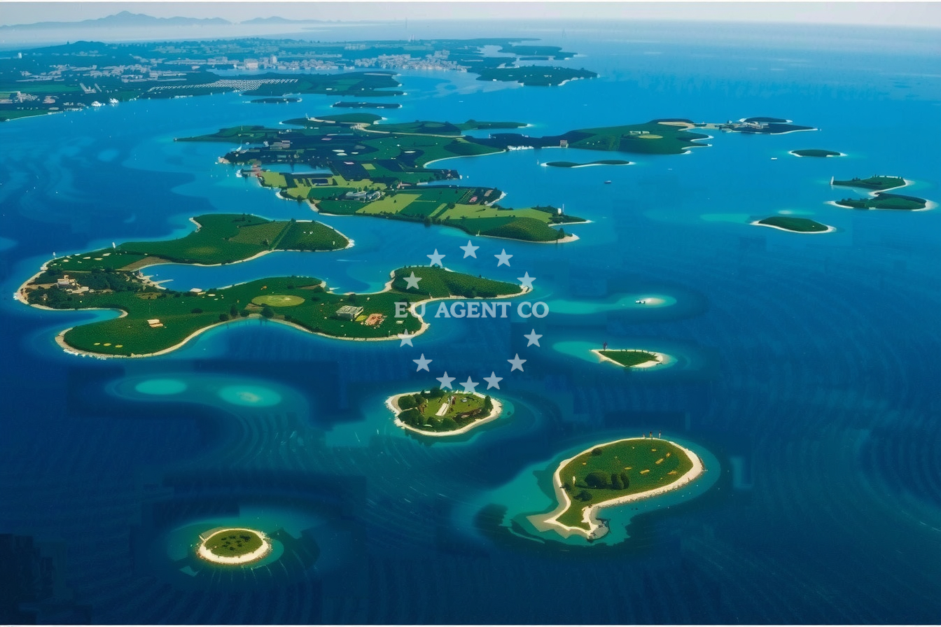 Approach and location view of Jetty buoy field in Jetty on the island Veli Brijun, Istria and Kvarner, Croatia photo 3