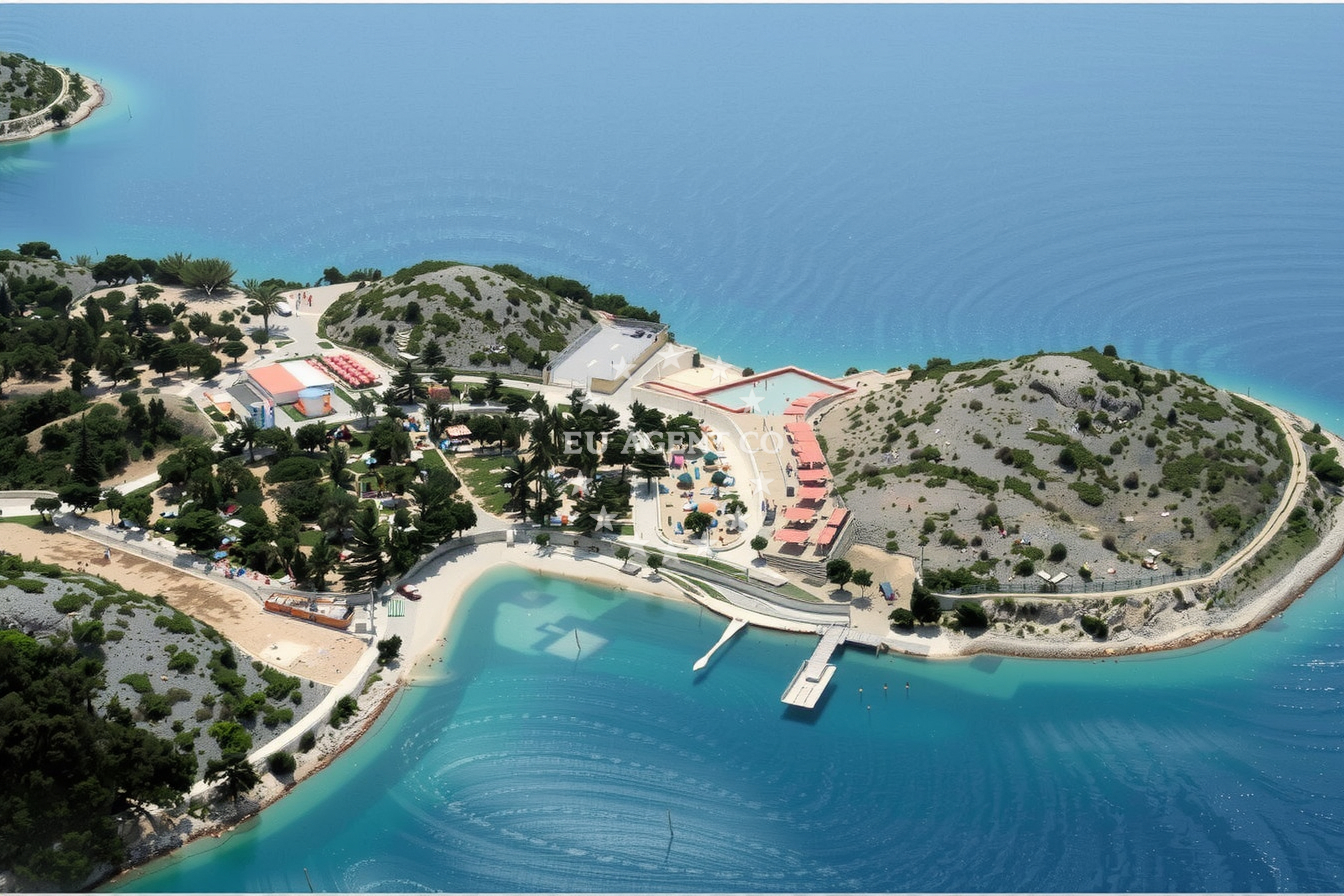 Vela Luka Bay, North Dalmatia, Croatia, visible from Drage jetty
