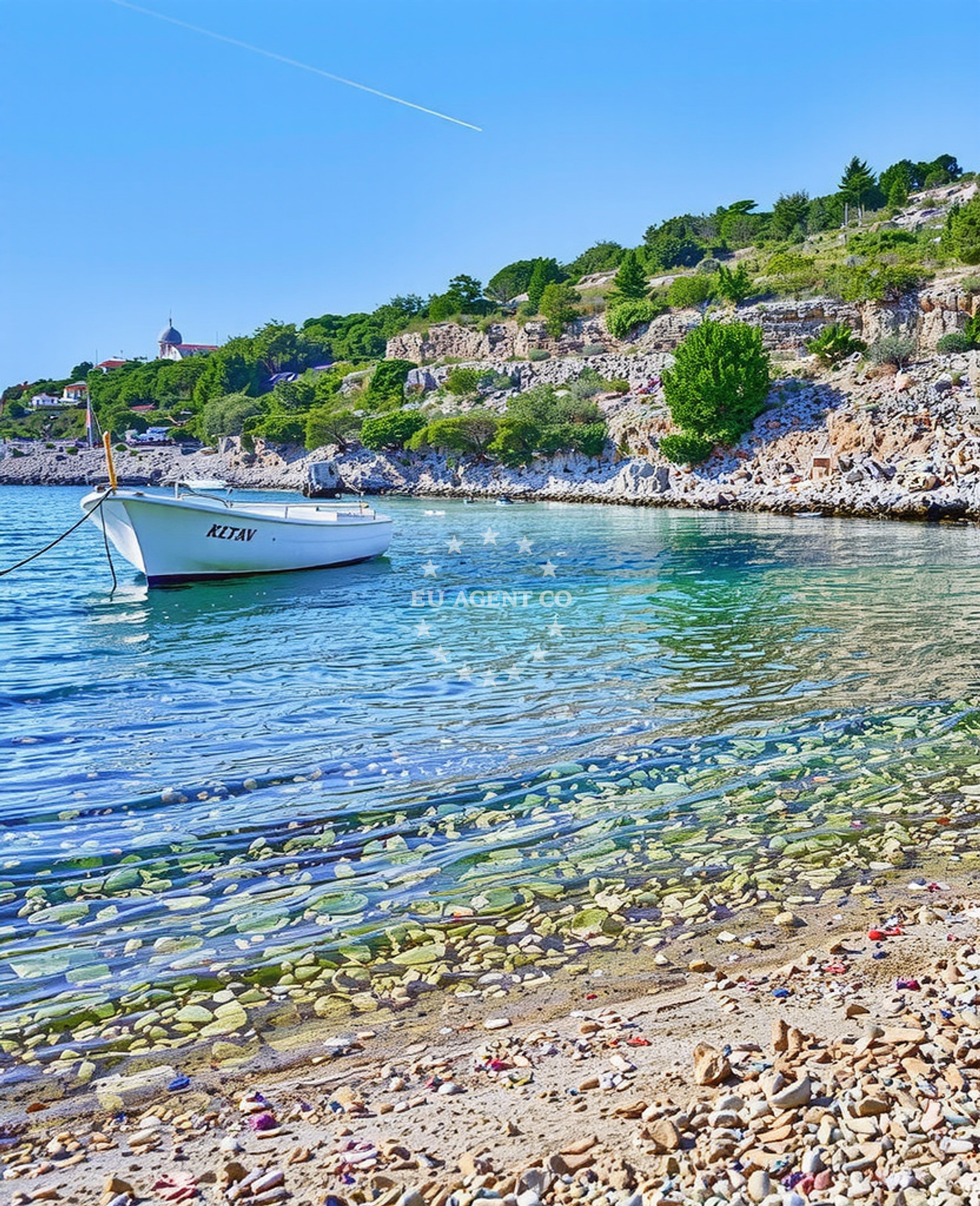 Ferry dock at Brbinj, North Dalmatia