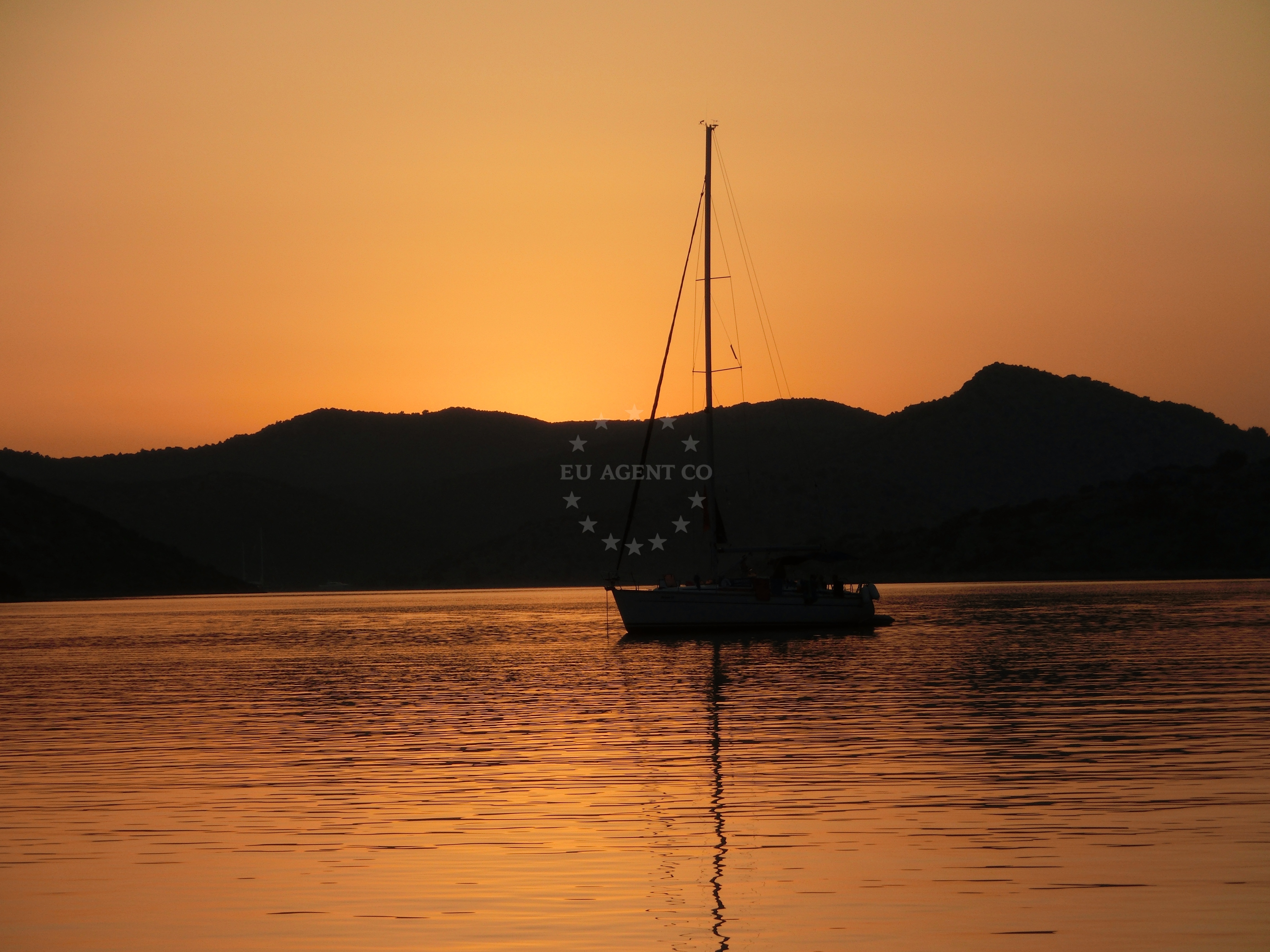 Buoy field on Dugi Otok with mooring lines visible, North Dalmatia Croatia