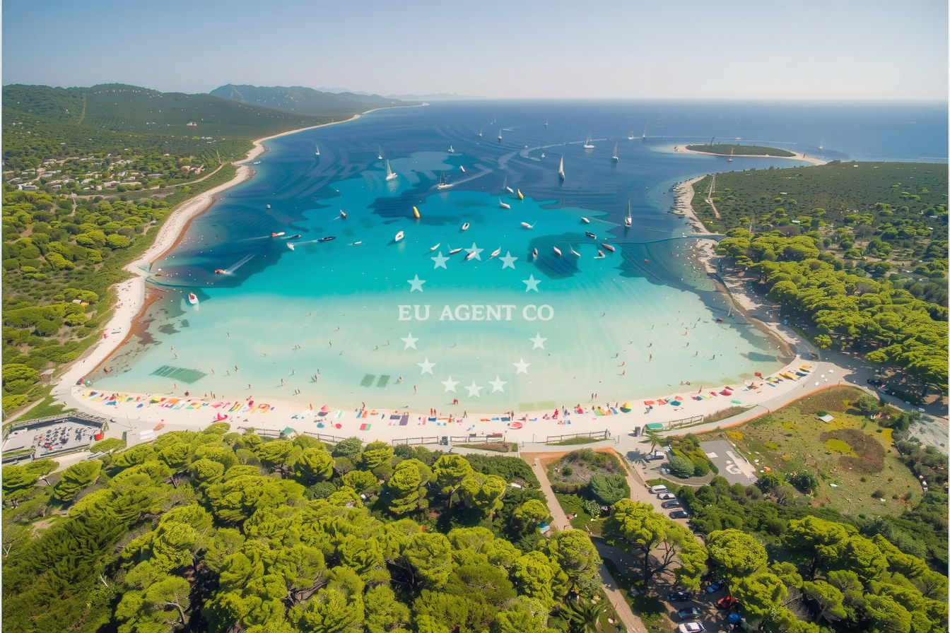 Shallow waters marking the buoy field near Krusevica Bay on Dugi Otok