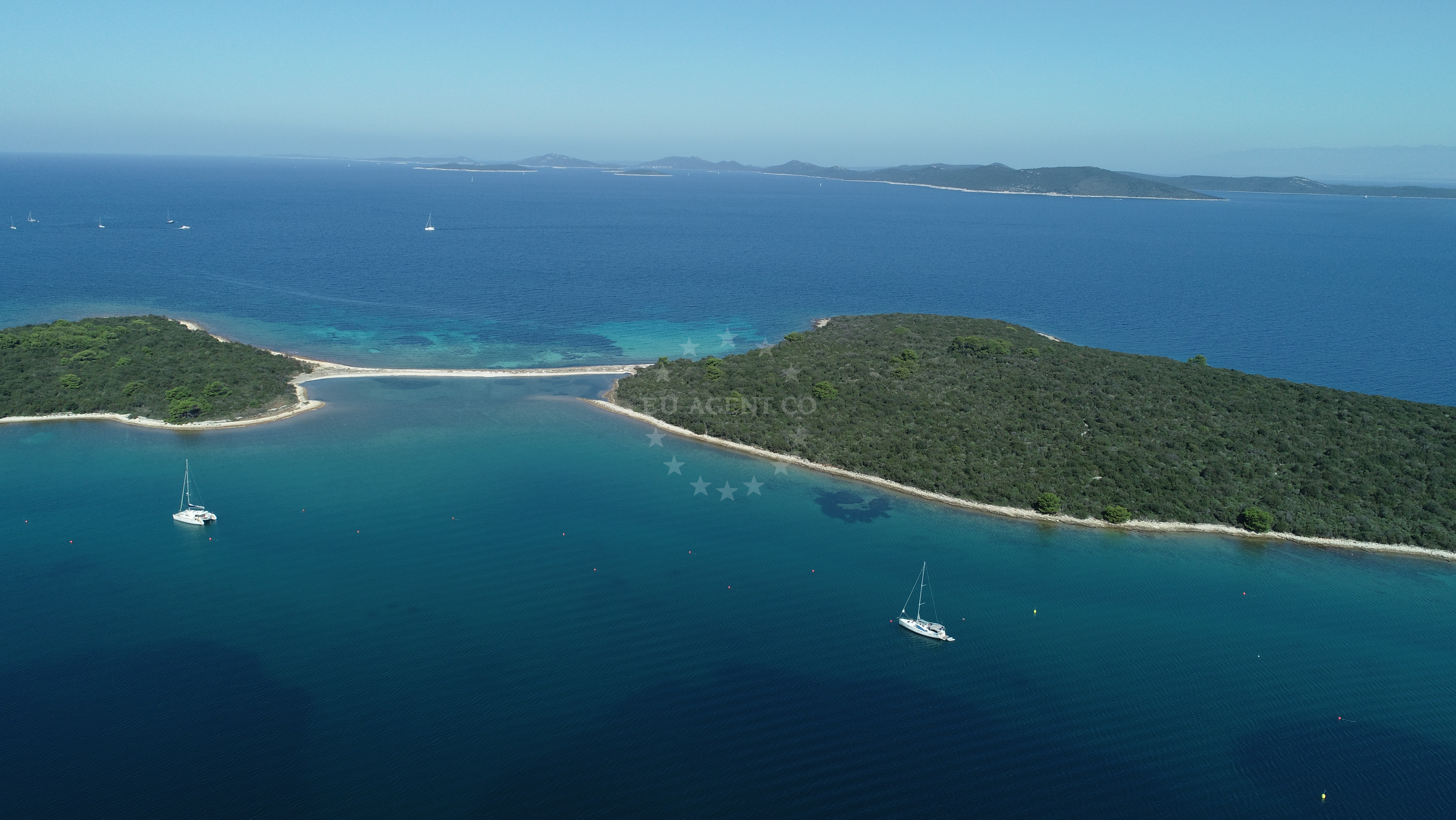Buoy markers in Pantera Bay, Dugi Otok, Croatia