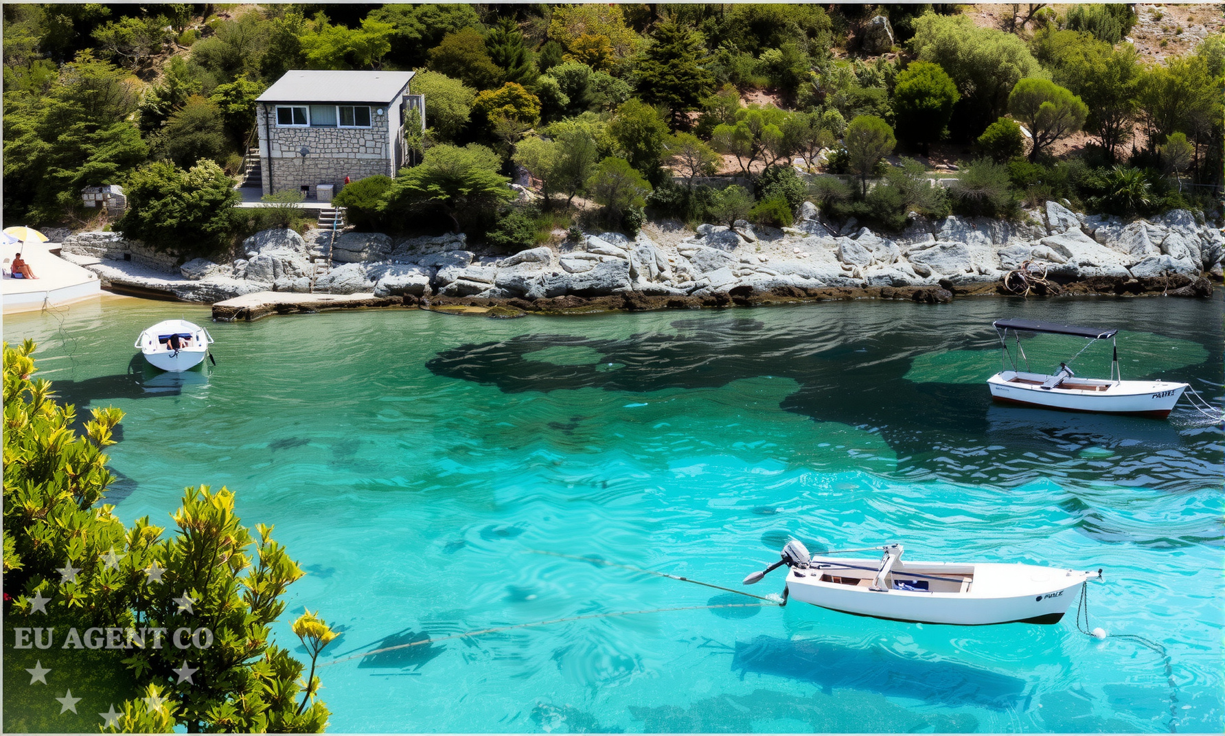 Buoy field near Dugi Otok jetty, North Dalmatia