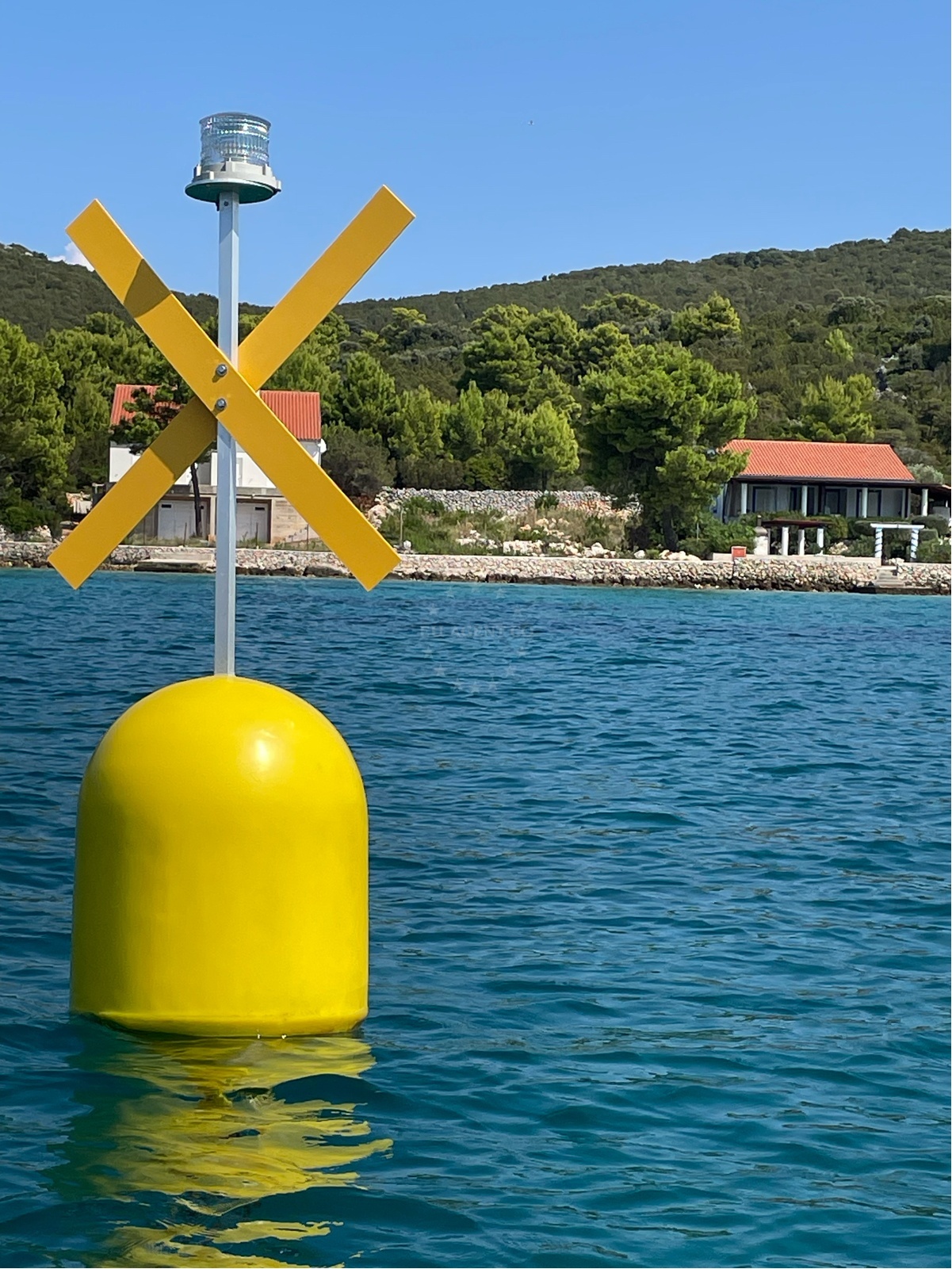 View of Ist Harbour from nearby buoy field