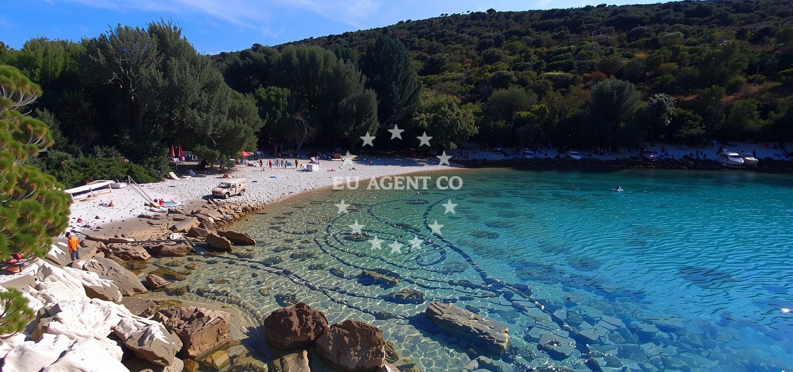 Additional view of Jetty buoy field in Jetty in Ist on the island Ist, North Dalmatia, Croatia photo 4