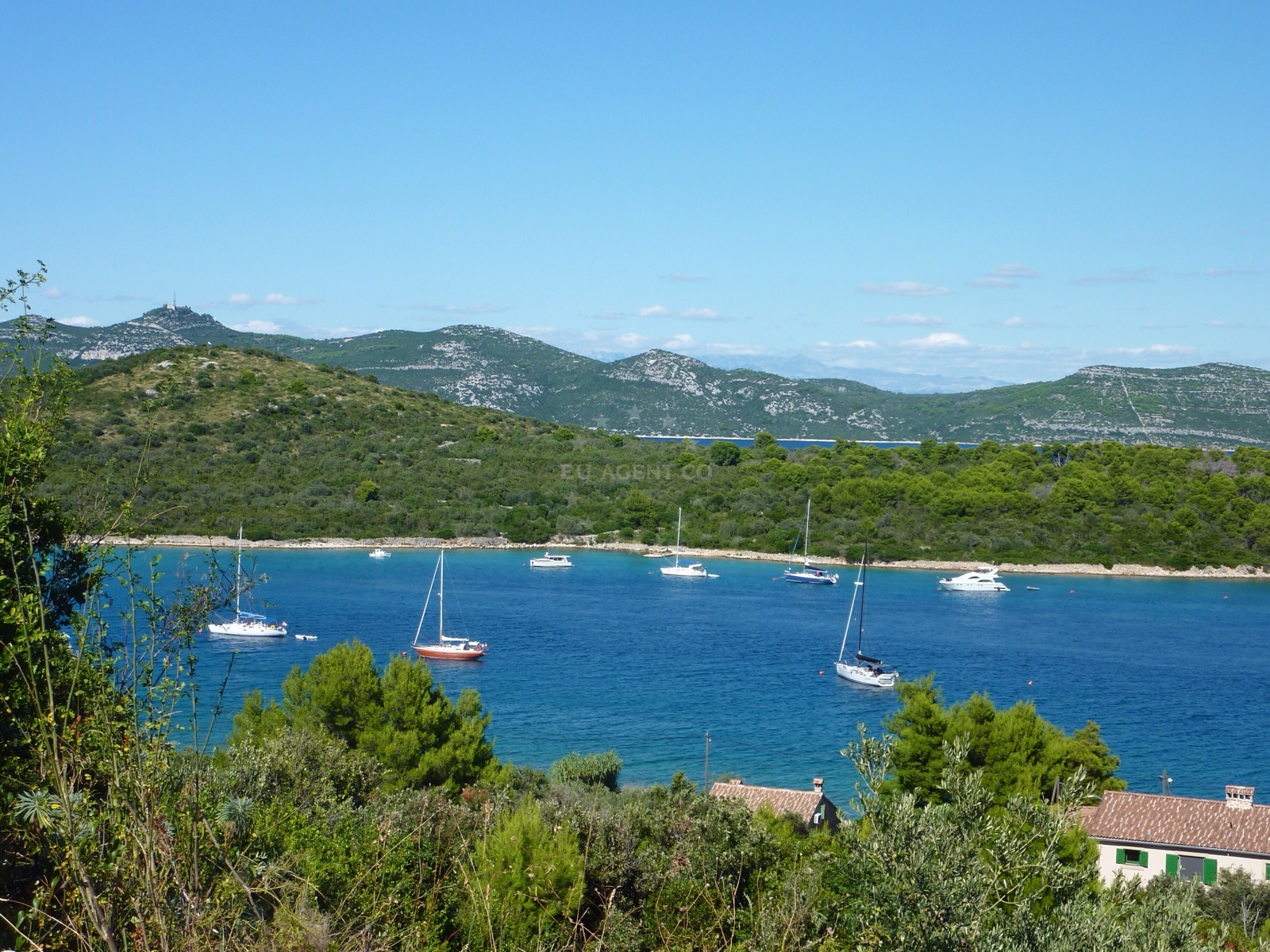 Buoy markers in Iz Island, North Dalmatia