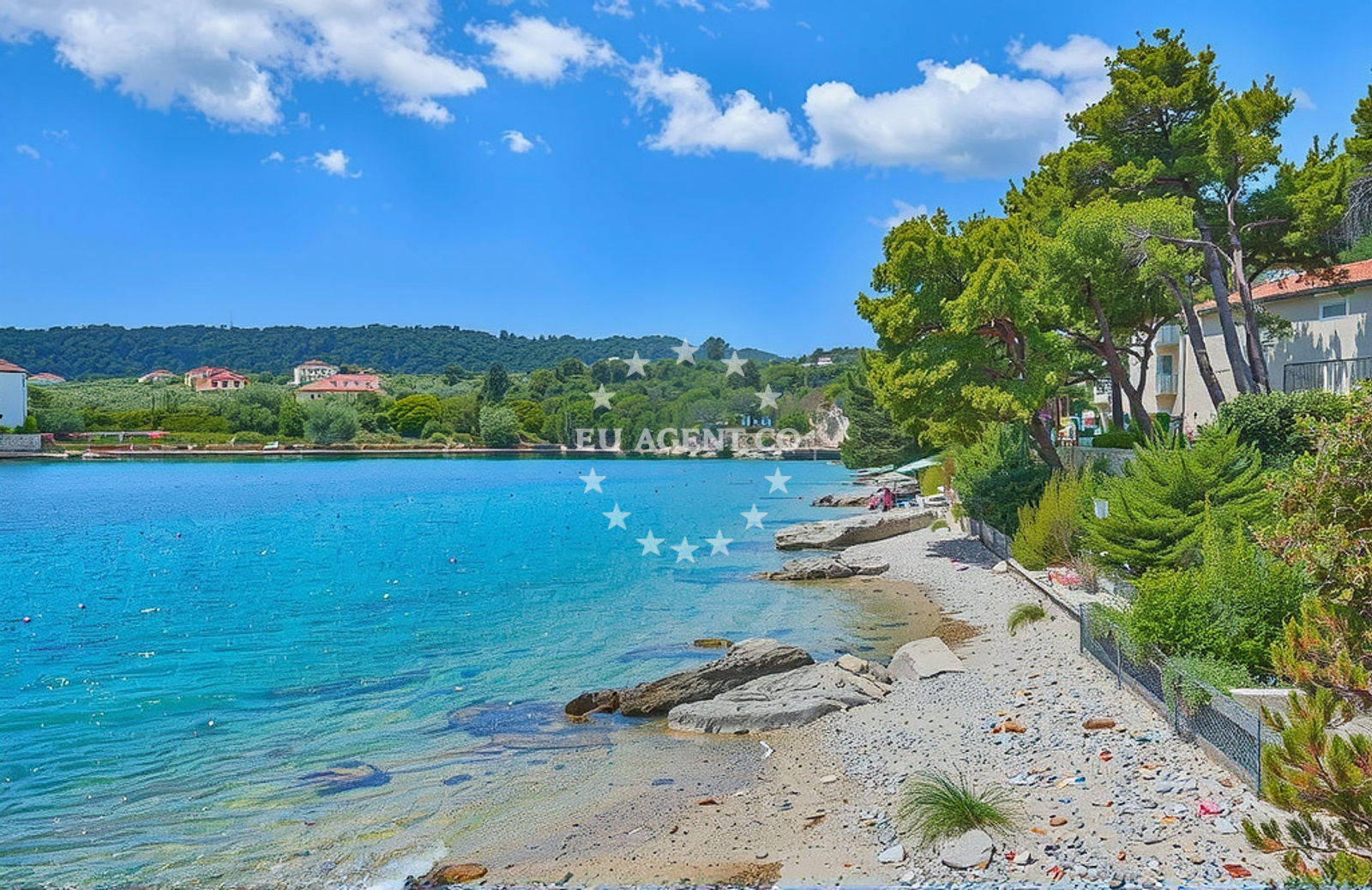 Small boat moored at Iz Veli jetty, North Dalmatia