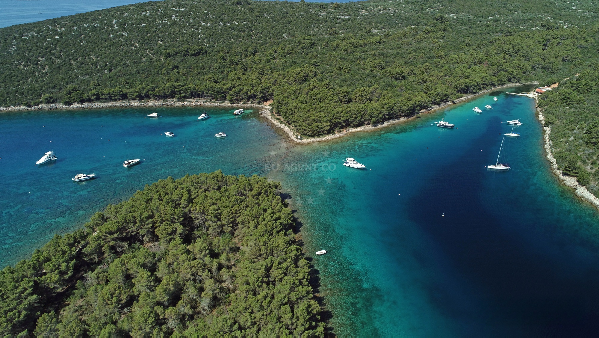 Vodenjak Buoy Field on Iz Island, North Dalmatia, Croatia
