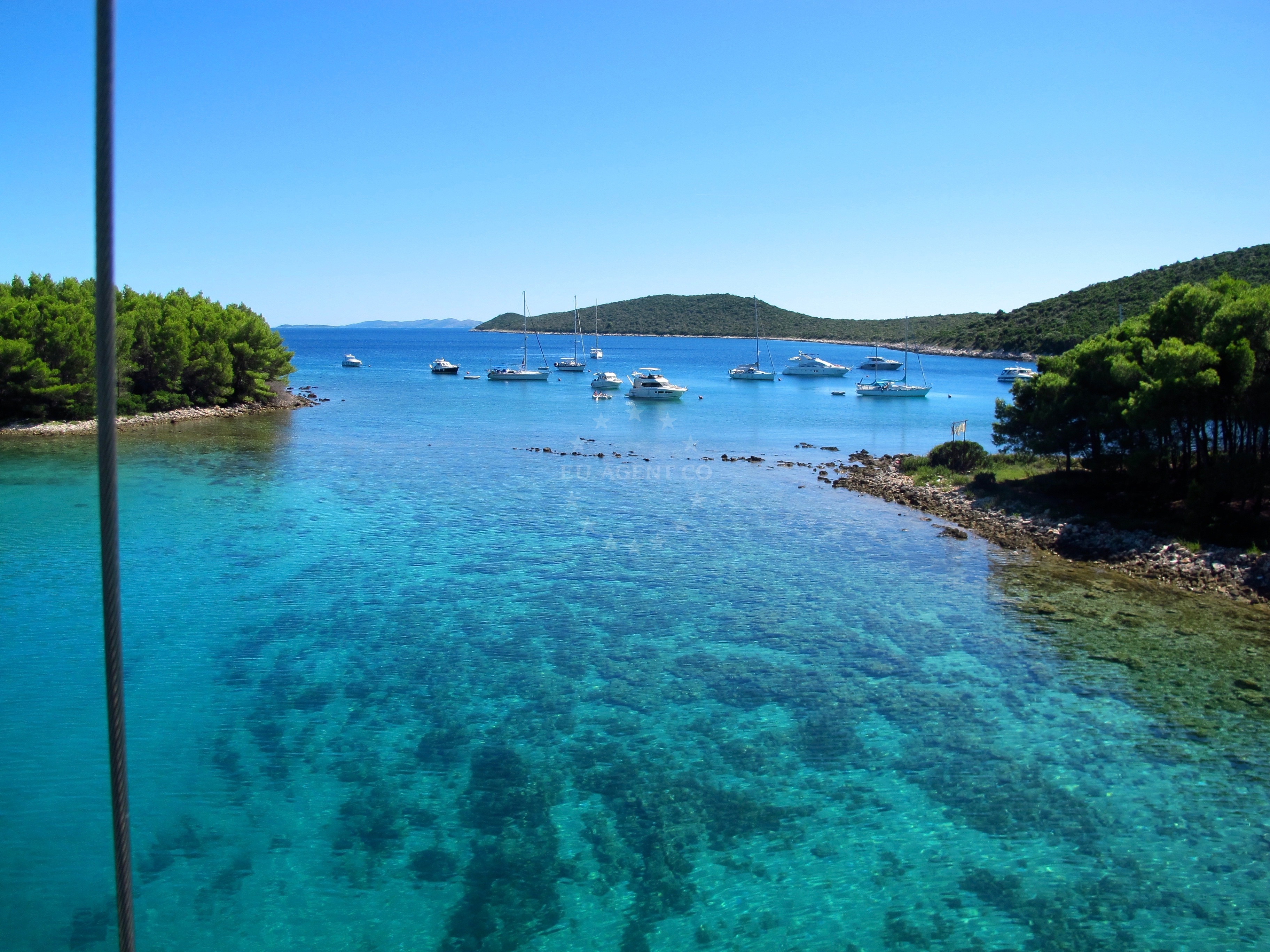 Tranquil waters of Vodenjak Buoy Field, Croatia