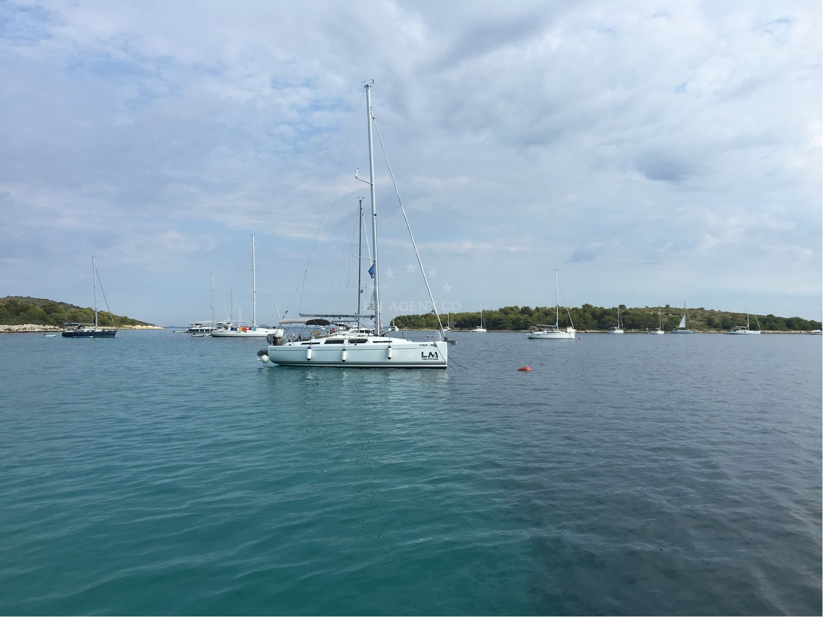 View of Kakan Island from the buoy field