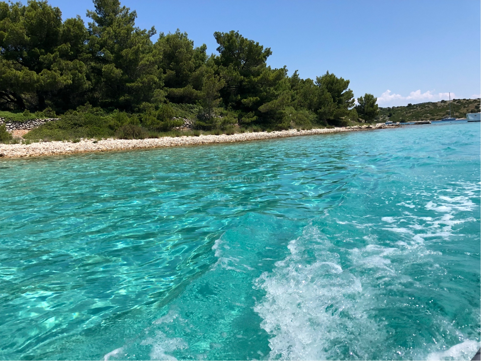 Buoy markers in Kakan Island's bay, North Dalmatia