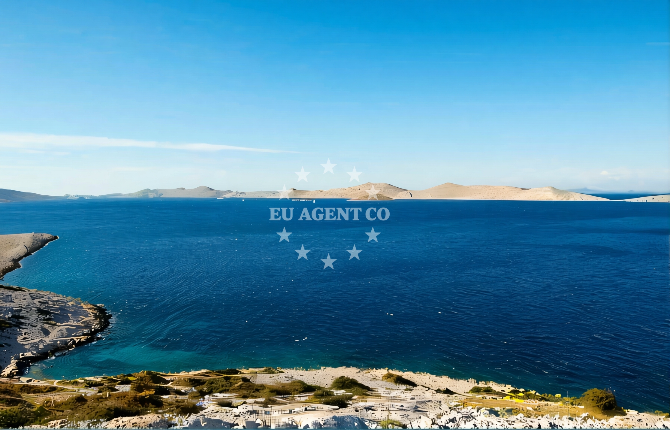 Buoy field in Kakan Island, North Dalmatia, Croatia