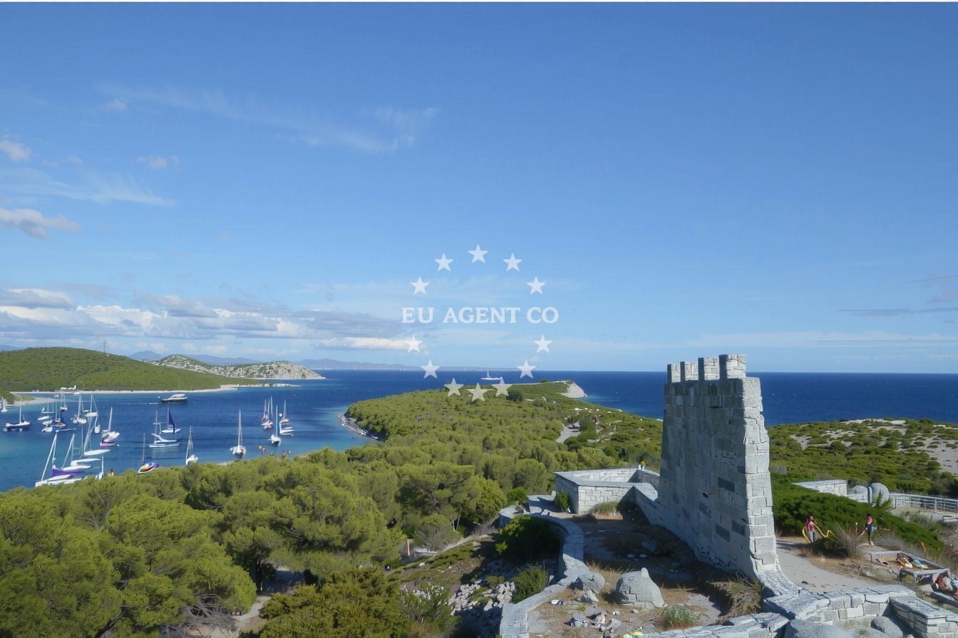 Additional view of Jetty buoy field in Jetty on the island Kakan, North Dalmatia, Croatia photo 5