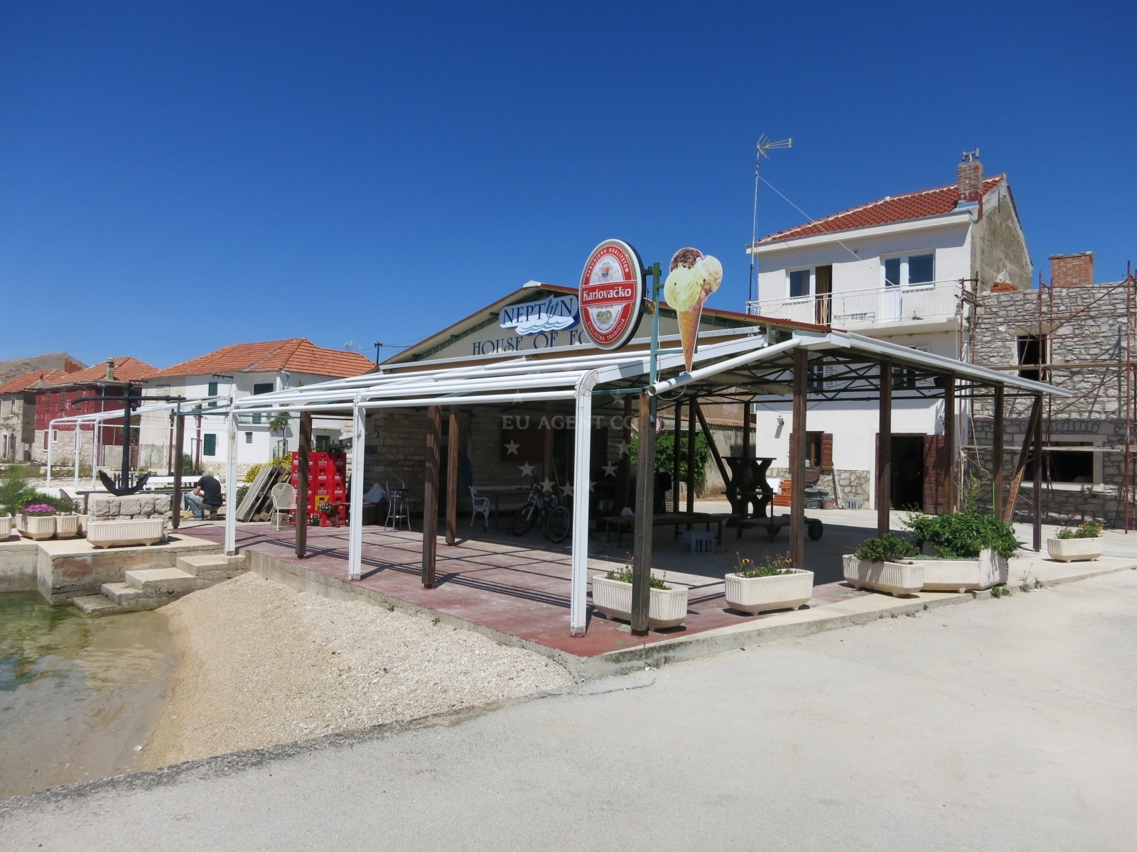 Quay at Konoba Neptun, Kaprije, Croatia