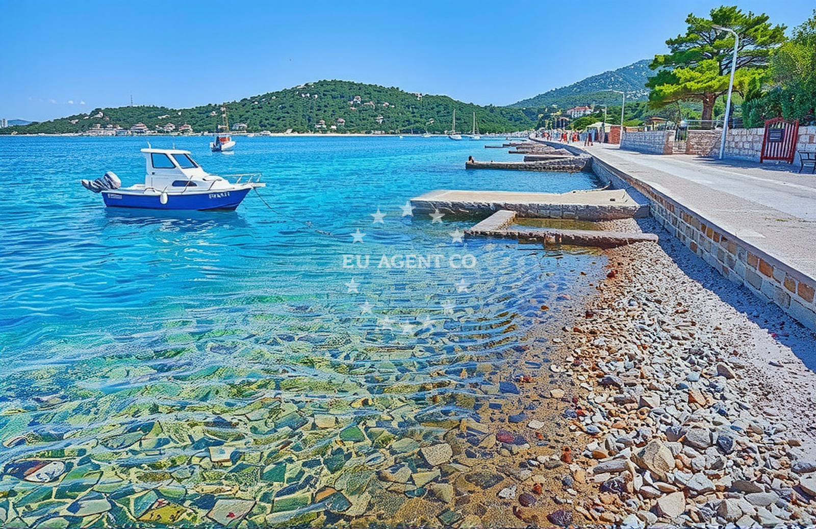 Approach and location view of Konoba Antonio buoys buoy field in Buoy field on the island Kaprije, North Dalmatia, Croatia photo 3
