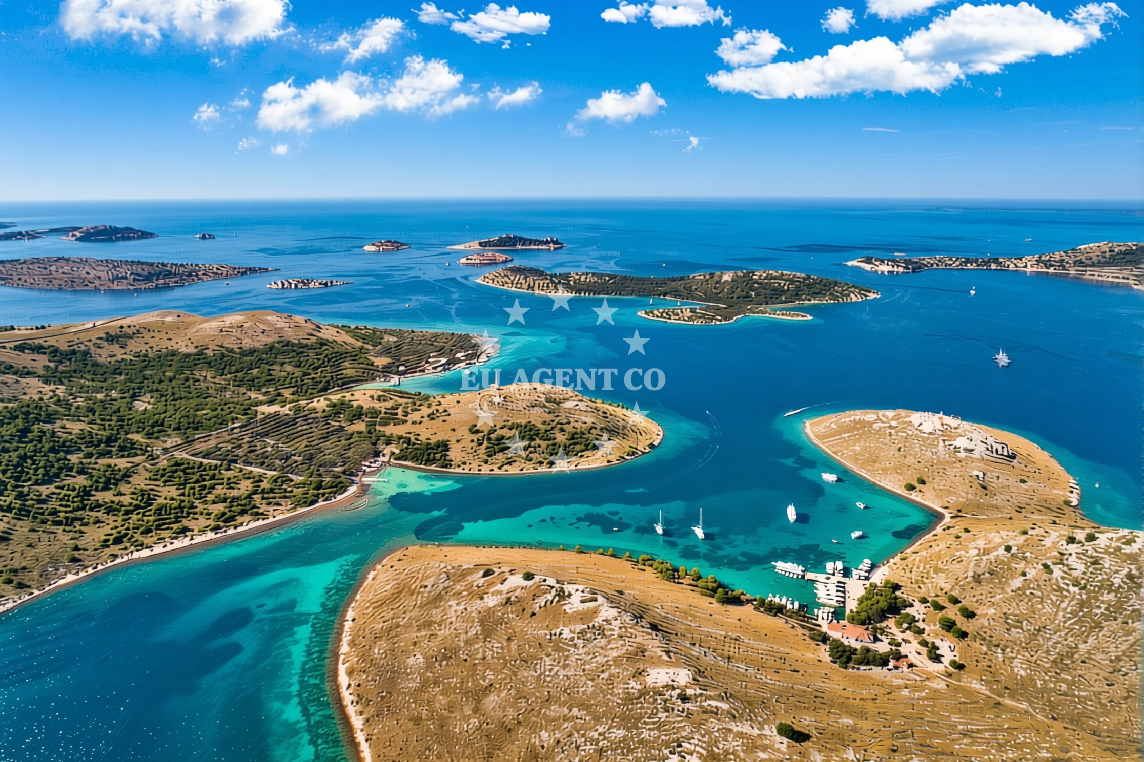 Approach and location view of Jetty buoy field in Jetty on the island Kornat, North Dalmatia, Croatia photo 3