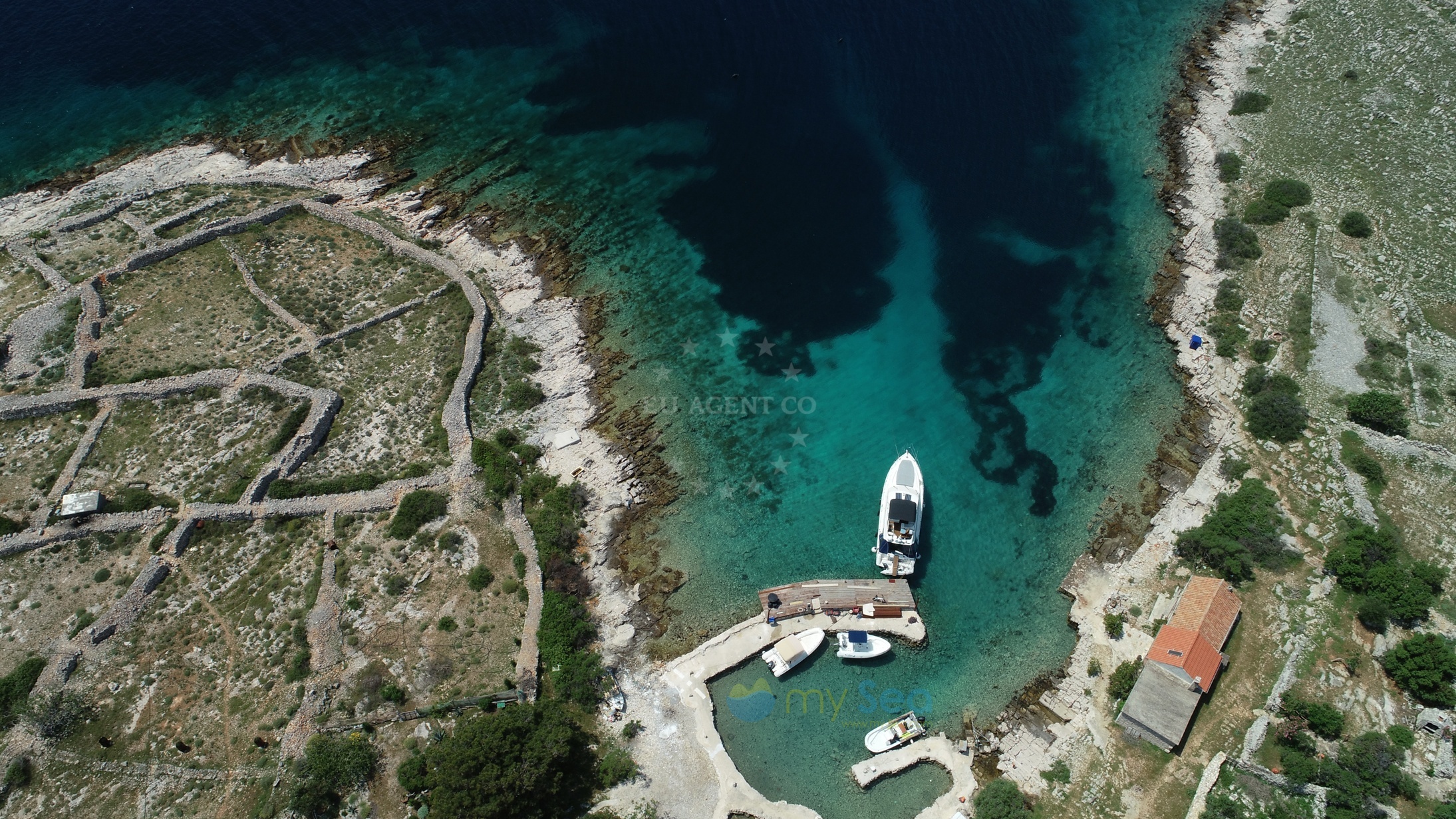 Konoba Koromacna Pier, Kornat Island, Croatia - yacht mooring jetty