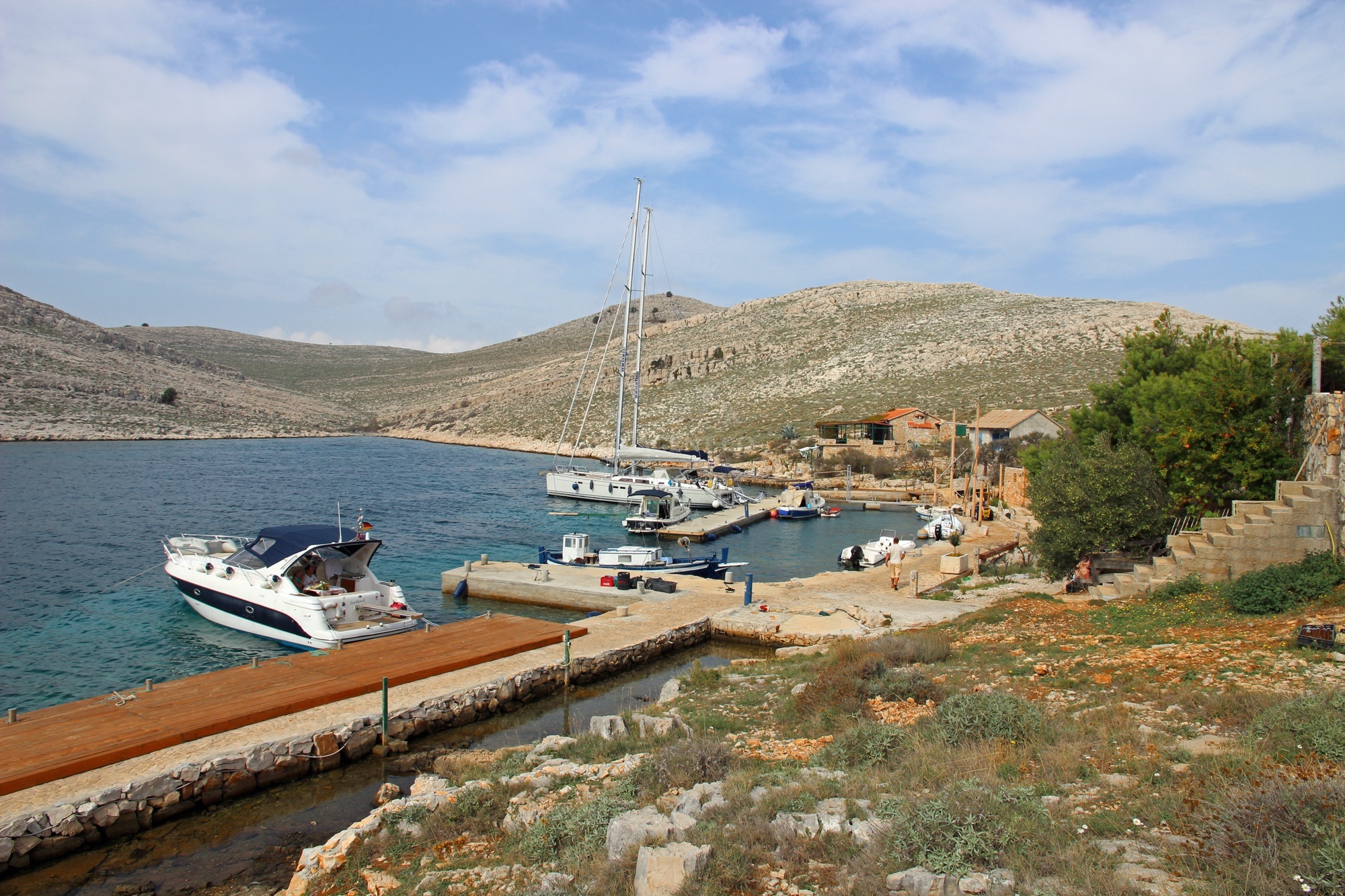 Restaurant Opat terrace overlooking Kornat Island