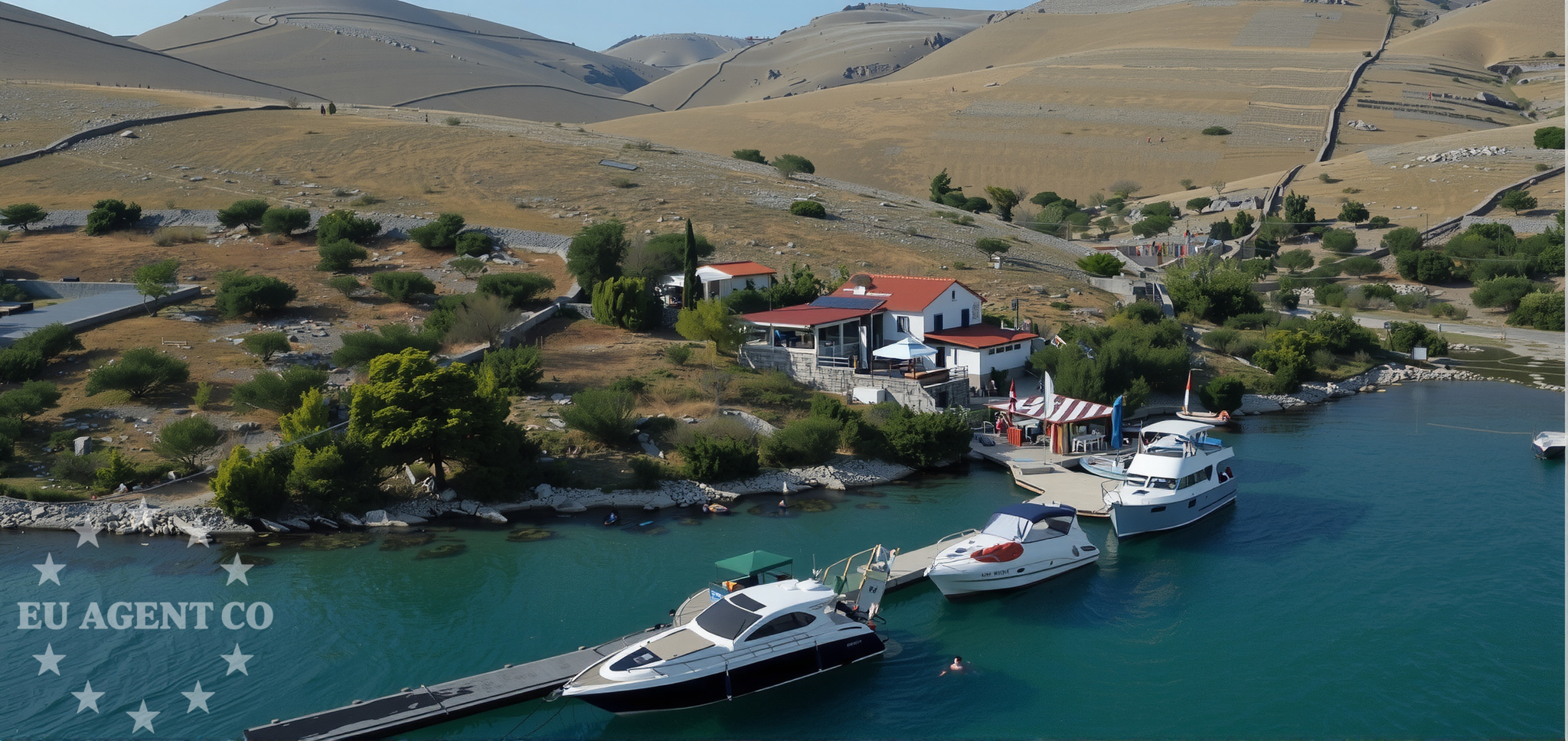 Buoy field in Kravljacica, Kornat, North Dalmatia, Croatia