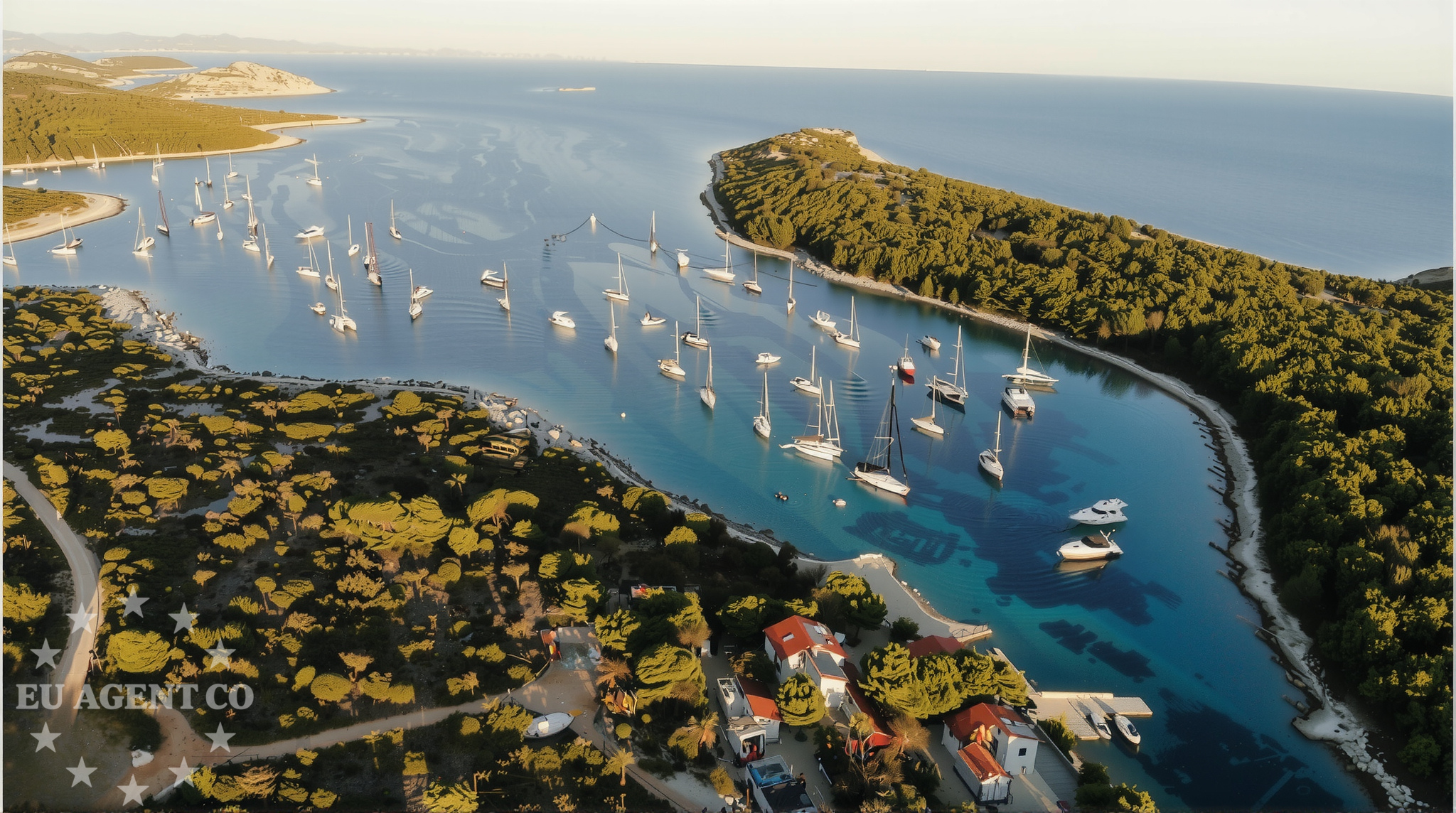 Buoy field in Lopatica, Kornat, North Dalmatia, Croatia