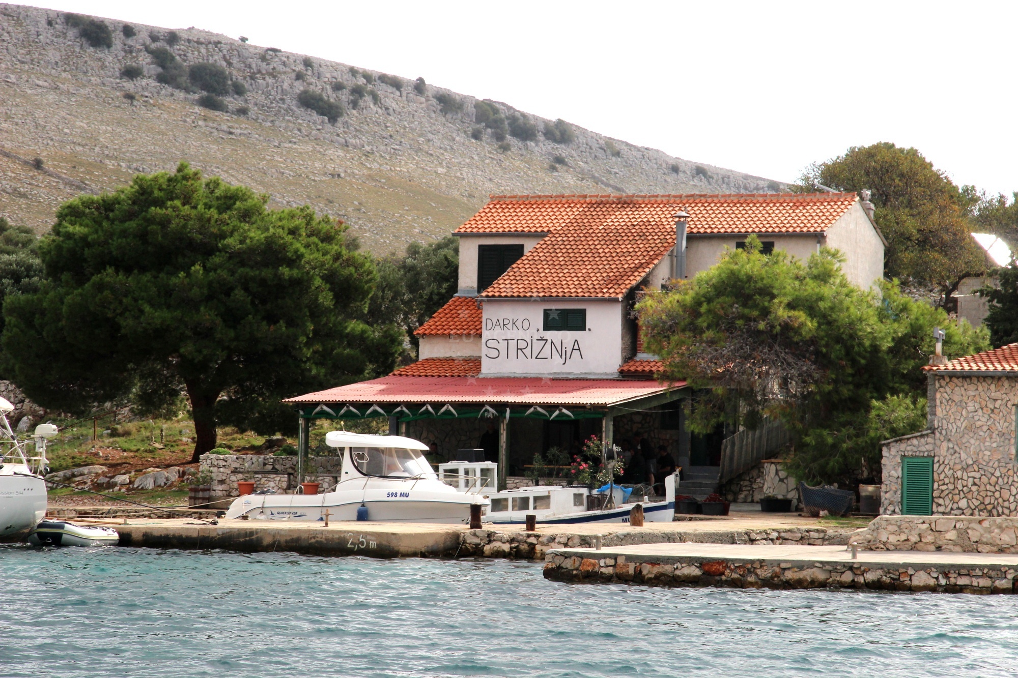 Mooring berths at Striznja jetty, Kornat, North Dalmatia