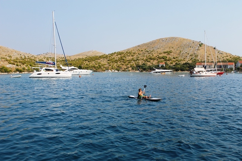 Shallow-draft vessels moored at Suha Punta Buoy Field