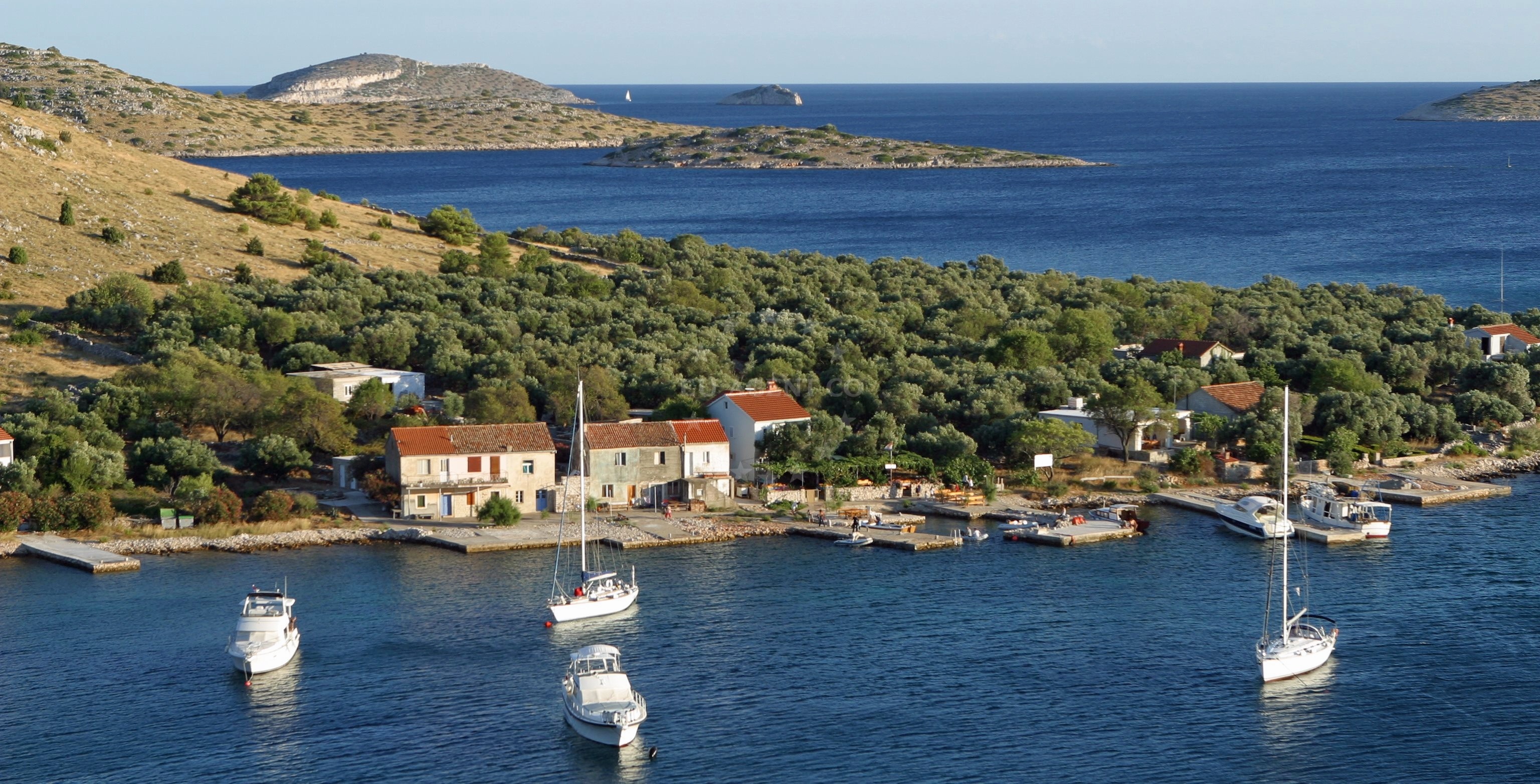 Anchorages near Suha Punta, North Dalmatia, Croatia