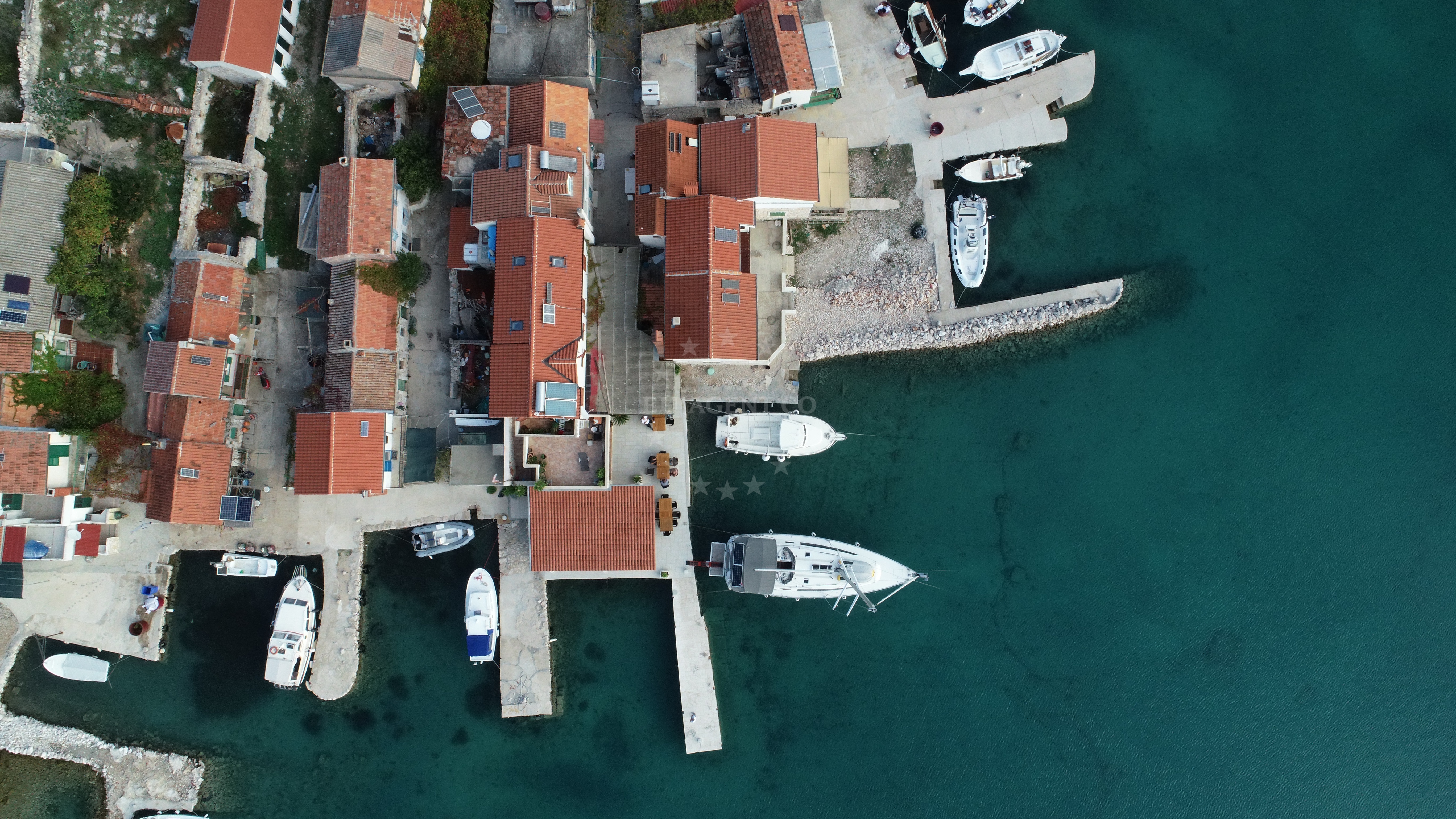 Nautical view of Konoba Ante Quay in Vrulje, Kornat