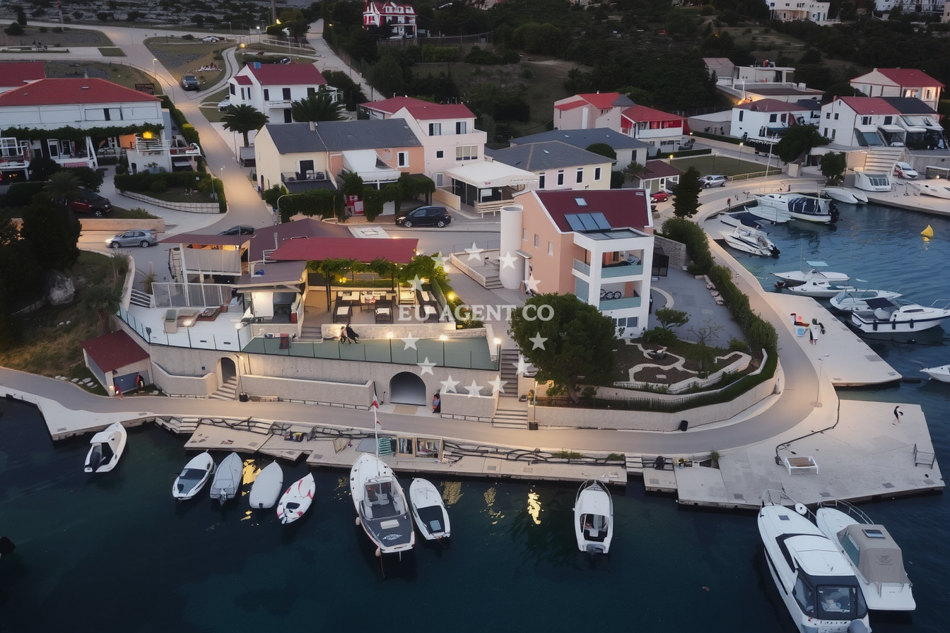 Approach and location view of Jetty buoy field in Jetty in Dudići on the island Pag, North Dalmatia, Croatia photo 3