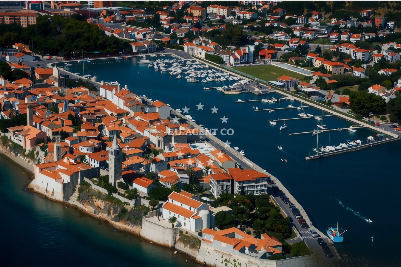 Yacht mooring at Potočnica Jetty, Adriatic Sea