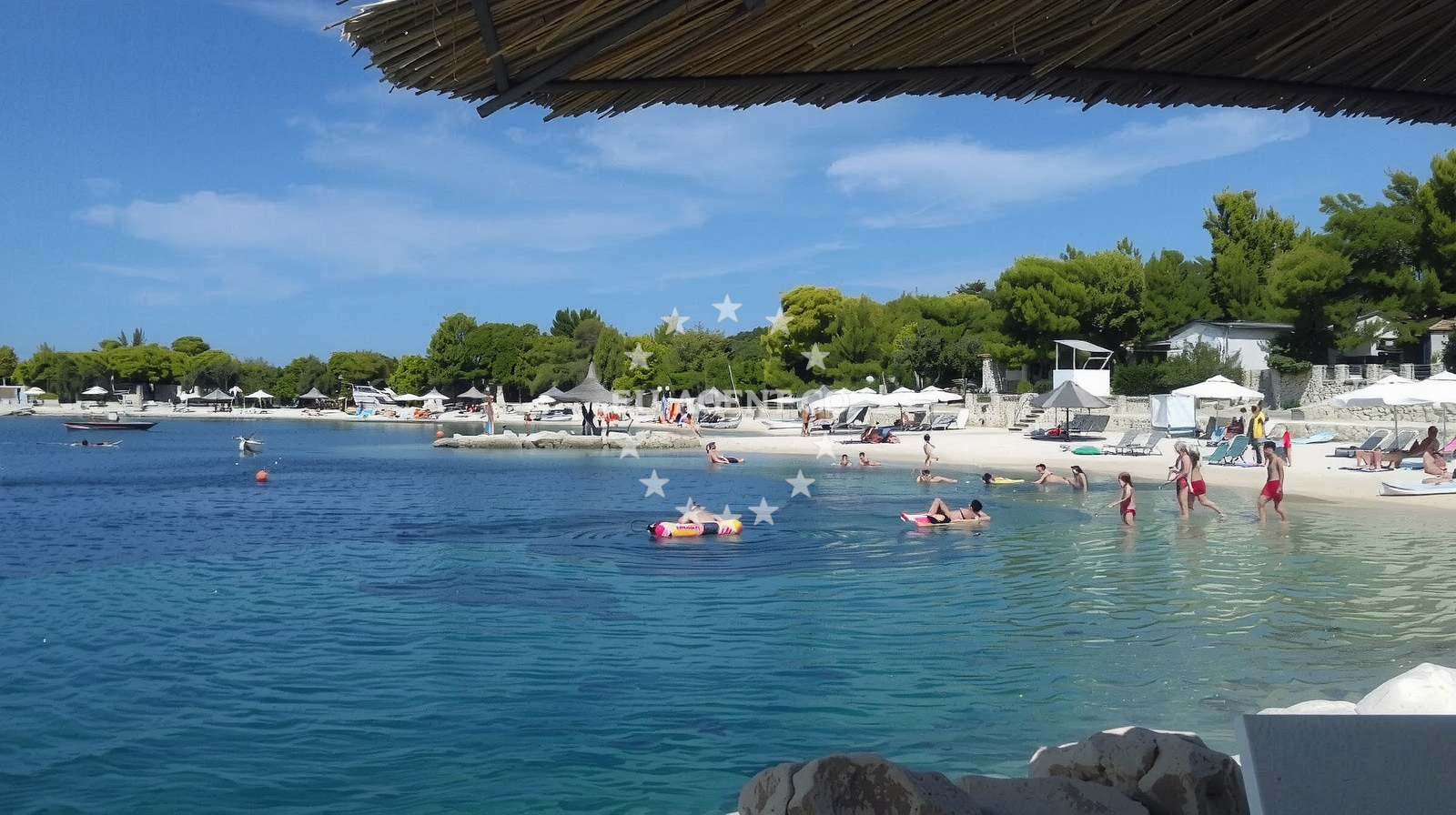 Approach and location view of Jetty buoy field in Jetty in Šimuni on the island Pag, North Dalmatia, Croatia photo 3