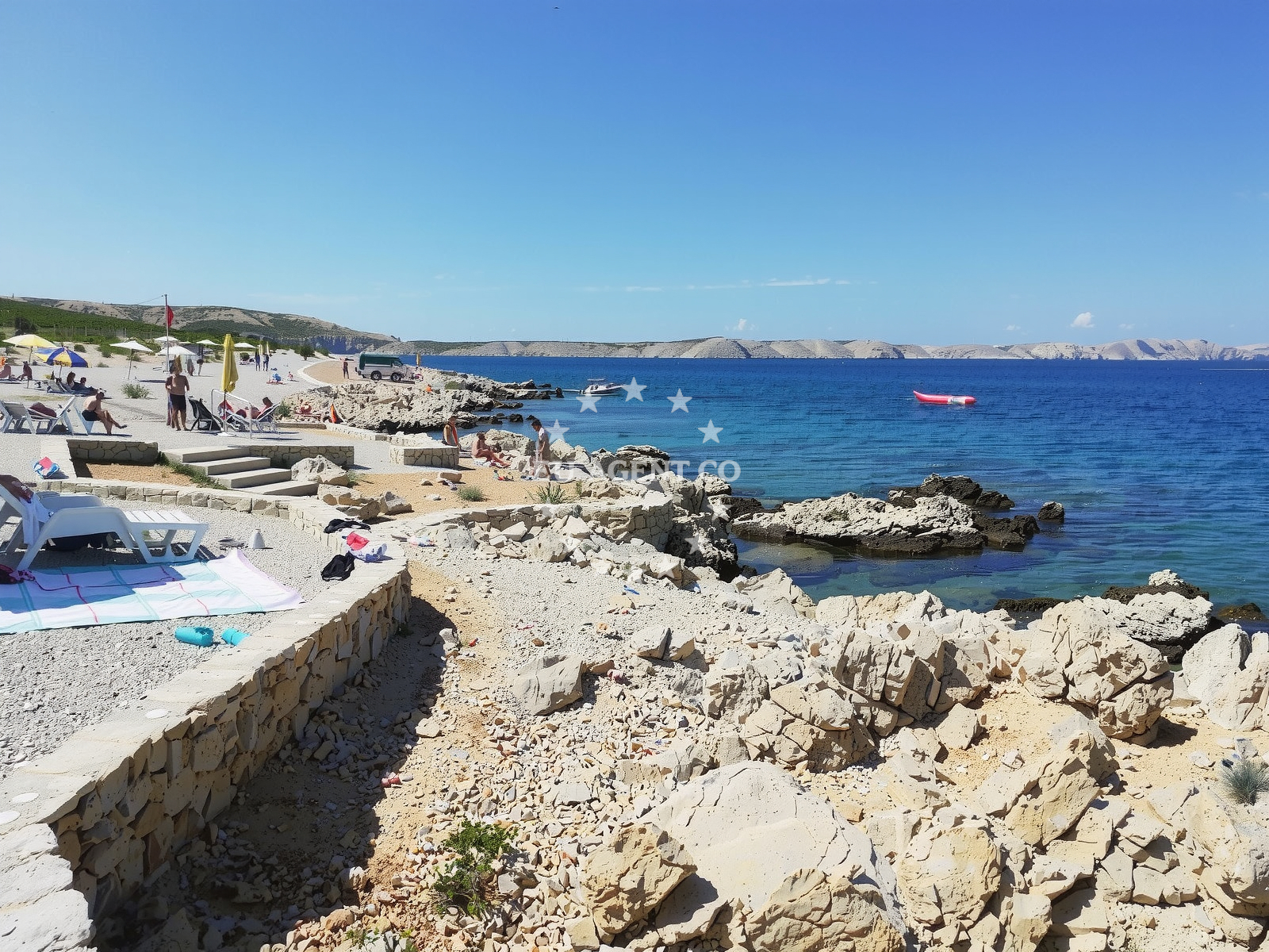 Drljanda Quay in Stara Novalja, Pag, Croatia