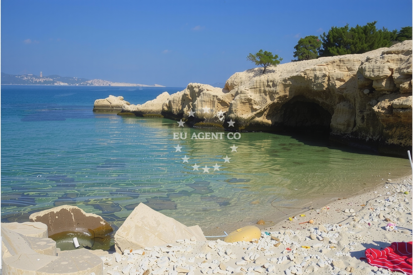 Additional view of Drljanda buoy field in Quay in Stara Novalja on the island Pag, North Dalmatia, Croatia photo 6