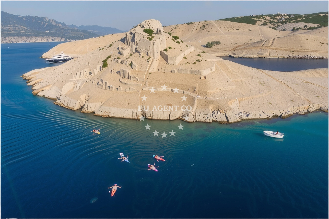Additional view of Drljanda buoy field in Quay in Stara Novalja on the island Pag, North Dalmatia, Croatia photo 12