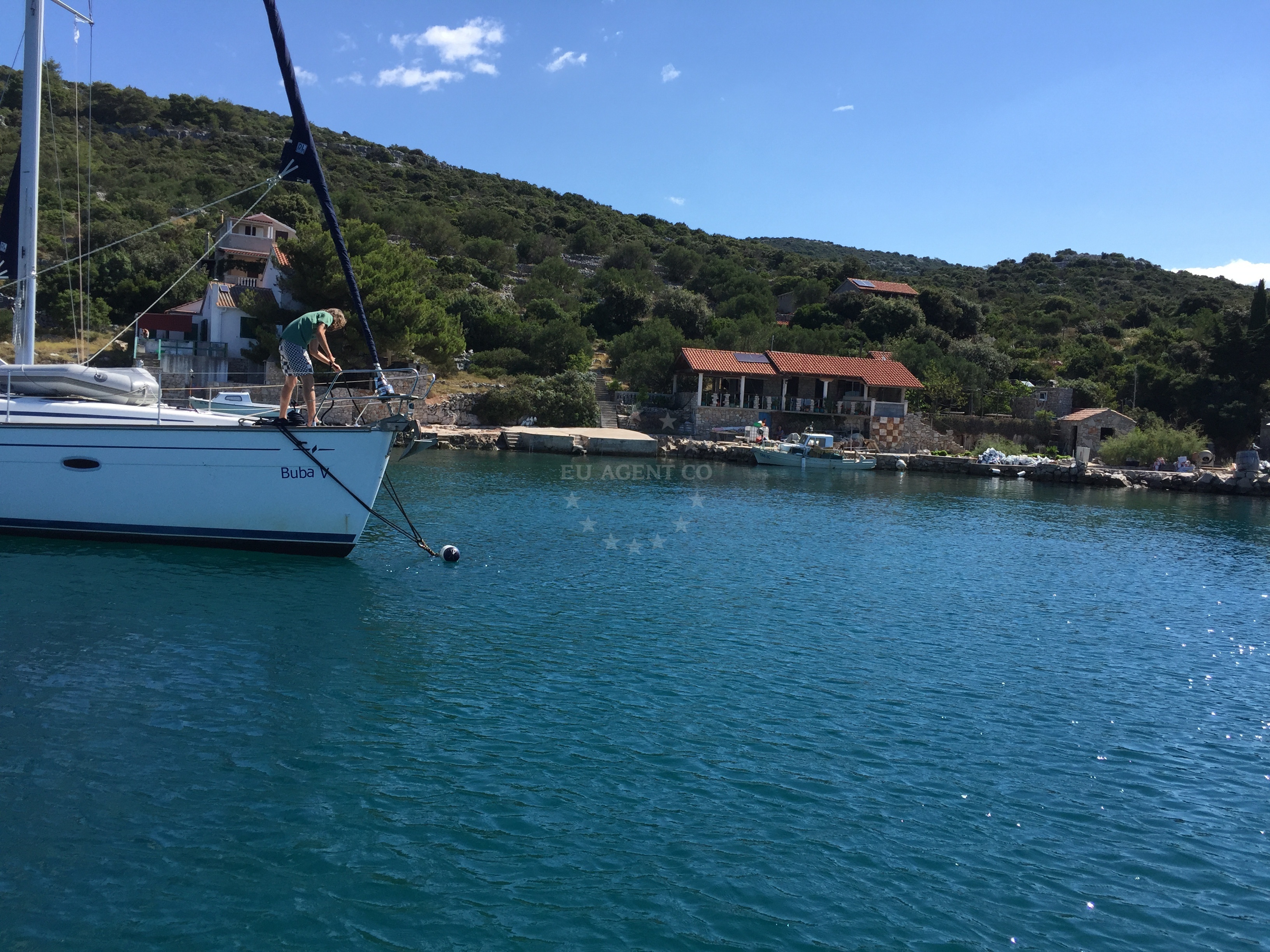 Konoba Landinic buoy field in Lanđin Bay, Pasman Island, Croatia