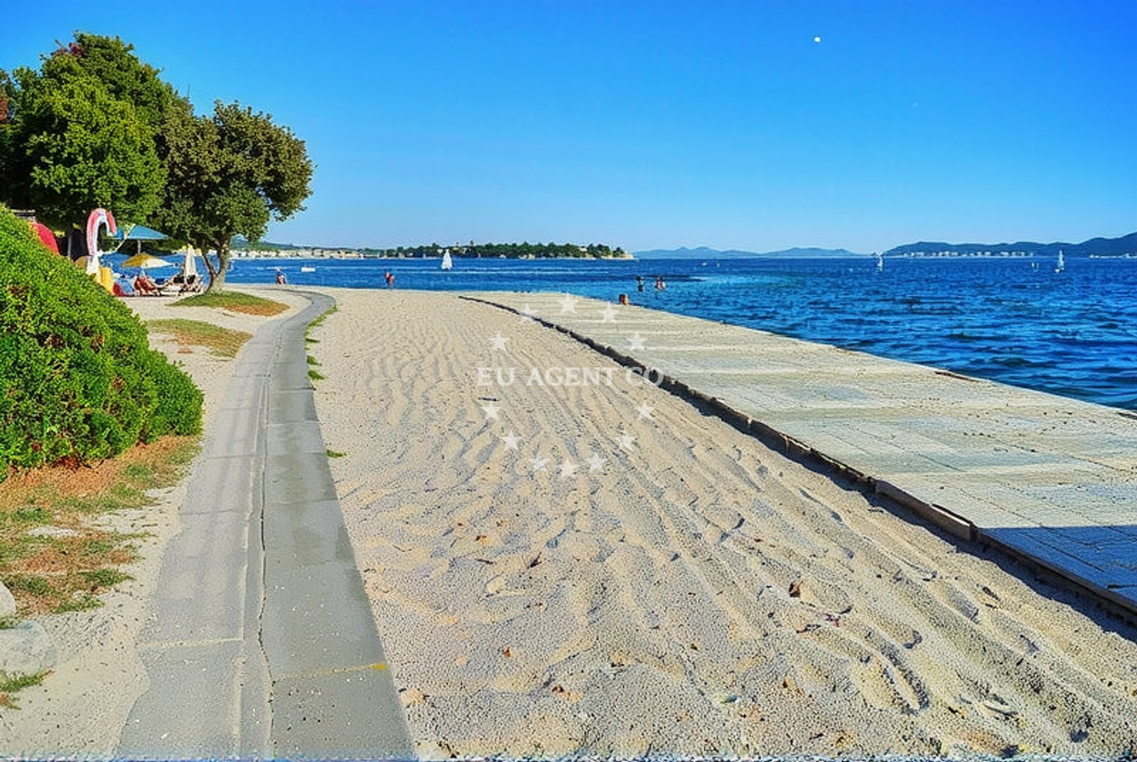 Punta Skala quay in Petrcane, North Dalmatia, Croatia