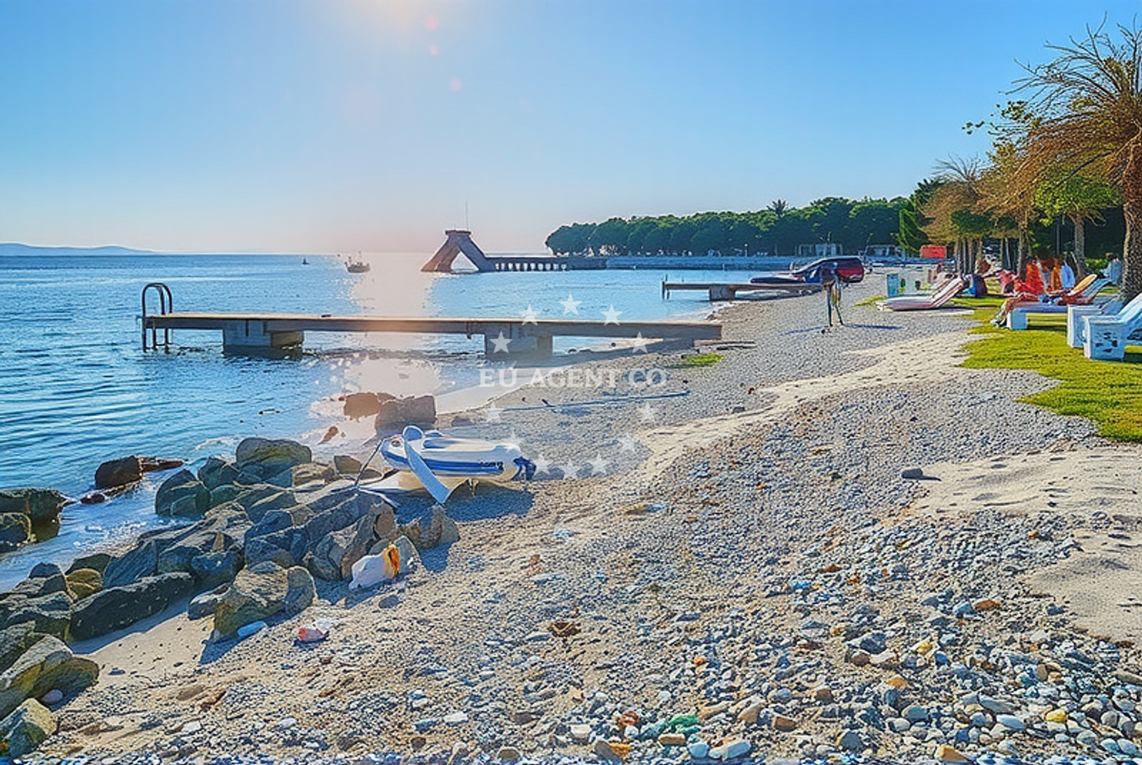 Approach and location view of Punta Skala buoy field in Quay in Petrčane, North Dalmatia, Croatia photo 3