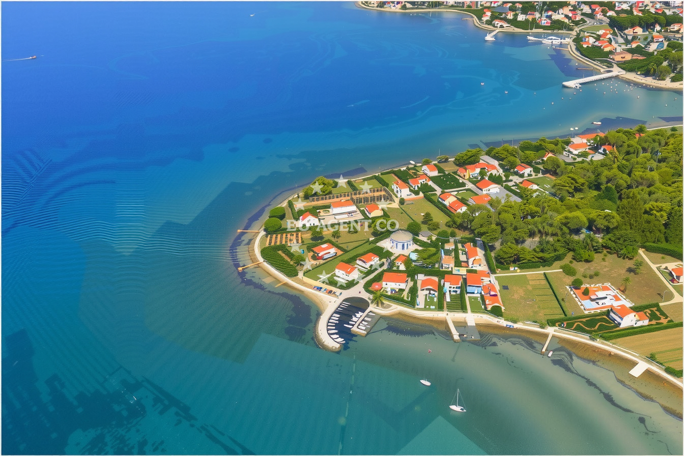Jetty in Privlaka, North Dalmatia, Croatia, offering mooring facilities for yachts
