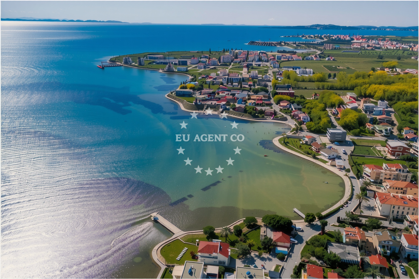 Interactive nautical map showing jetty location in Privlaka, North Dalmatia