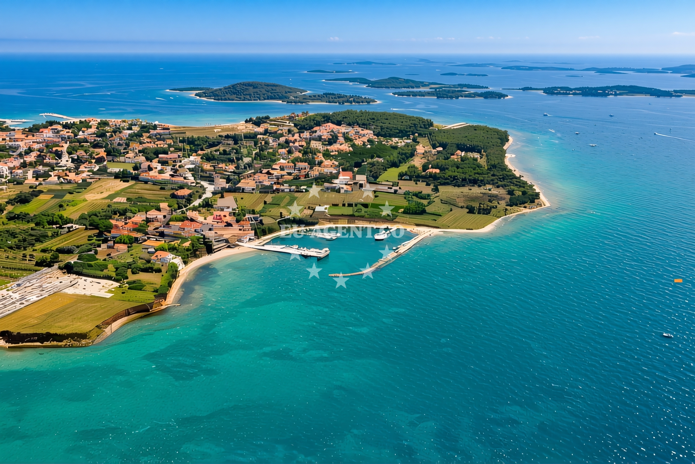 Privlaka jetty in North Dalmatia, Croatia, offering mooring facilities for yachts