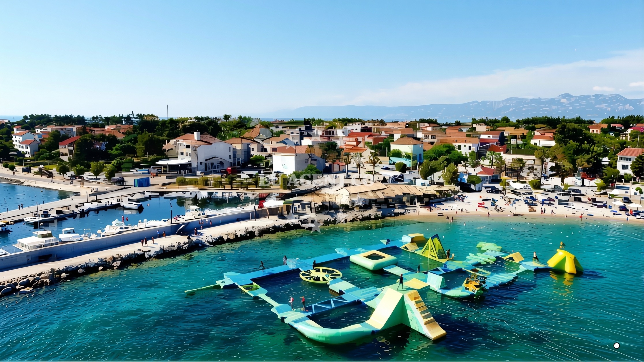 Kanova Beach near Privlaka jetty, North Dalmatia