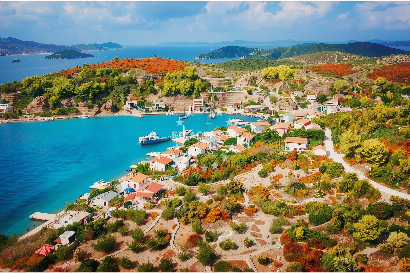 Scenic Bays Pavajska near Rava Island, North Dalmatia, Croatia