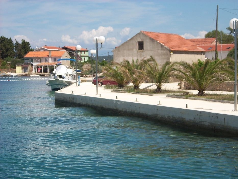 Jetty in Mala Rava, Rava, North Dalmatia, Croatia with Adriatic Sea views